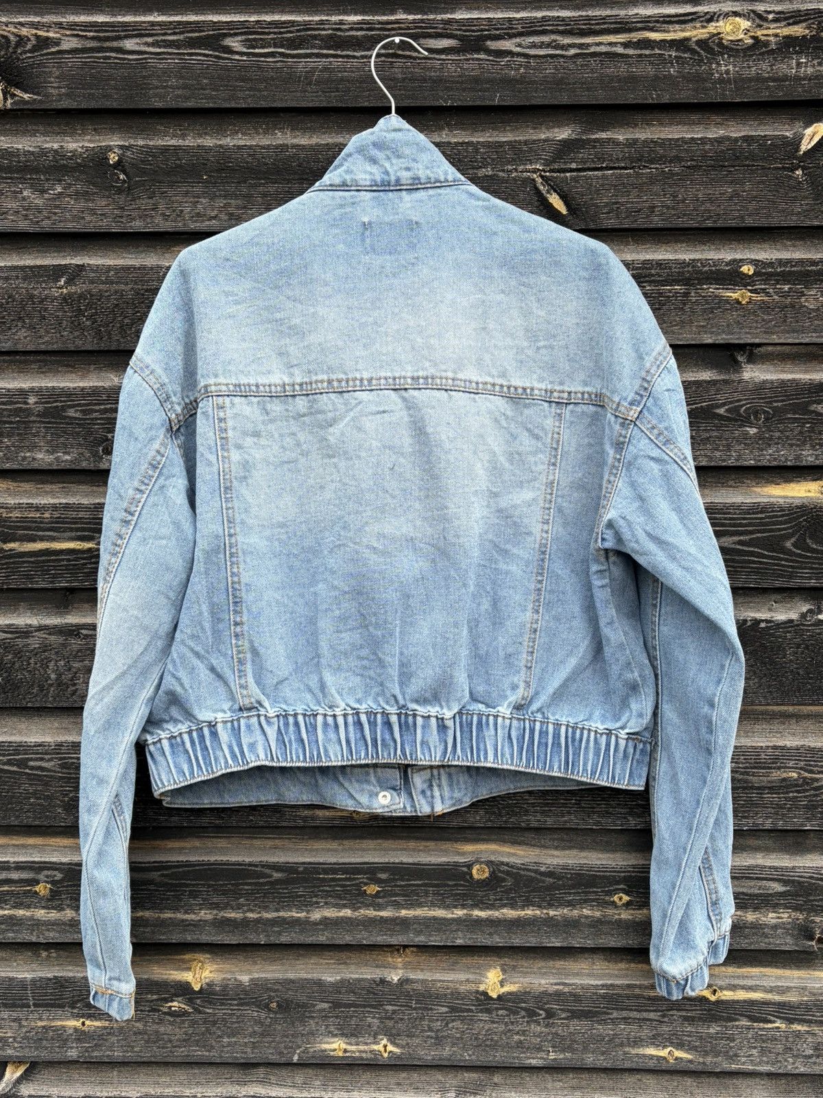 Other Oisono Denim Collection Cropped Denim Jacket Size L Blue Size L / US 10 / IT 46 - 6 Thumbnail