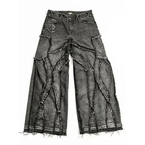 Designer Hip Hop Oversized Baggy Jeans Size US 31 - 3 Thumbnail