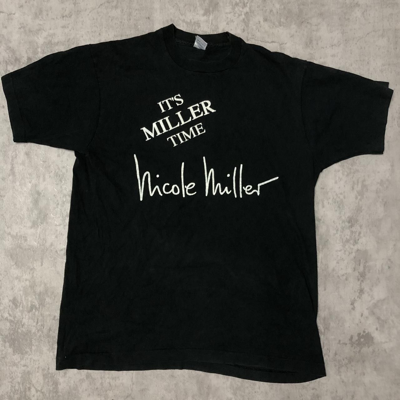 Fruit Of The Loom Black vintage 90s Nicole Miller t-shirt clothing Size US XL / EU 56 / 4 - 1 Thumbnail