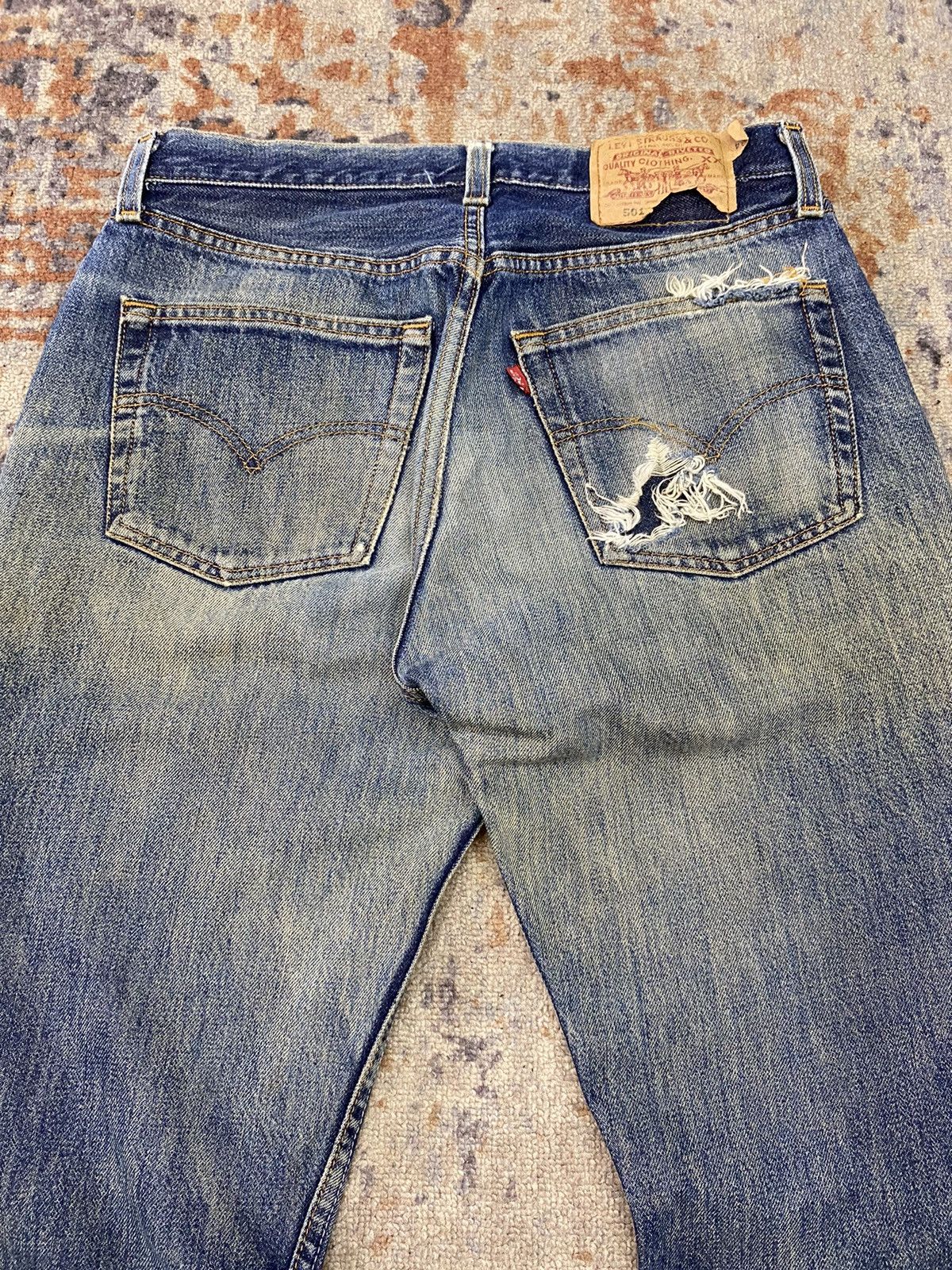 Jean × Levi's Levis mudwash faded distressed jeans pant 29x30 Size US 29 - 12 Thumbnail