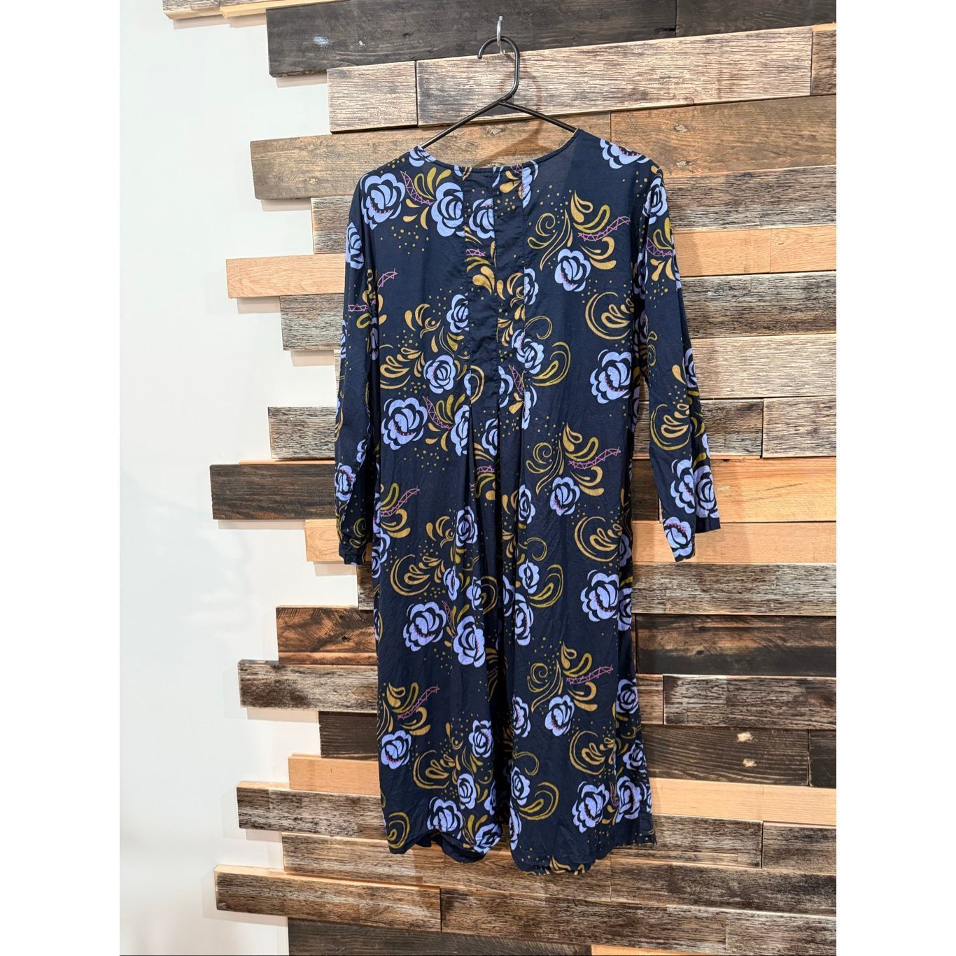 Guru Gudrun Sjoden Floral Blue Midi Dress underarms wear Sz Large Size L / US 10 / IT 46 - 2 Thumbnail