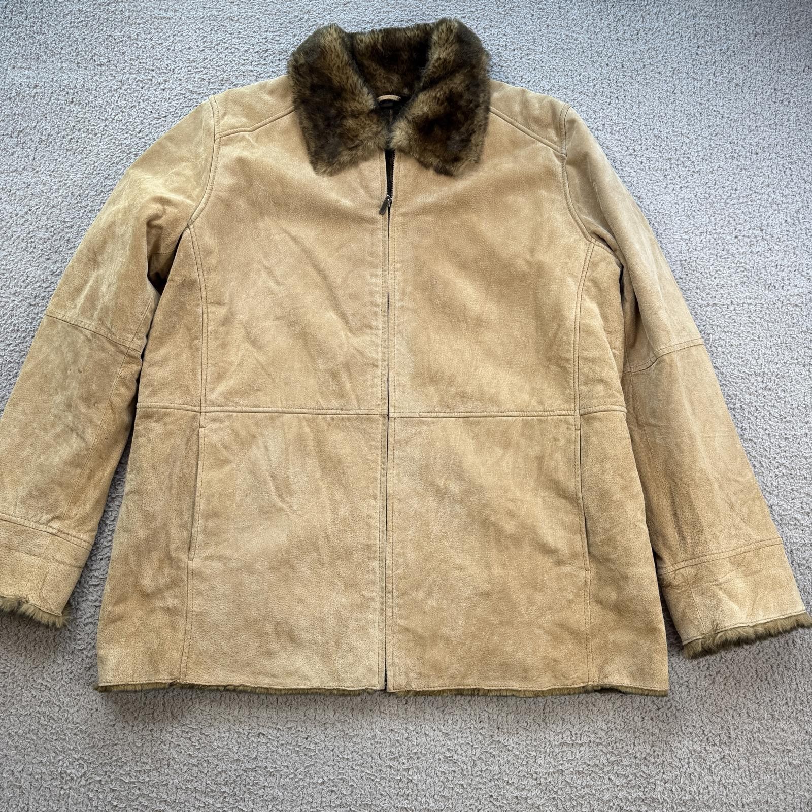 Other Vintage EMC Suede Leather Jacket Faux Shearling Womens 2X Size XXL / US 16-18 / IT 52-54 - 1 Thumbnail