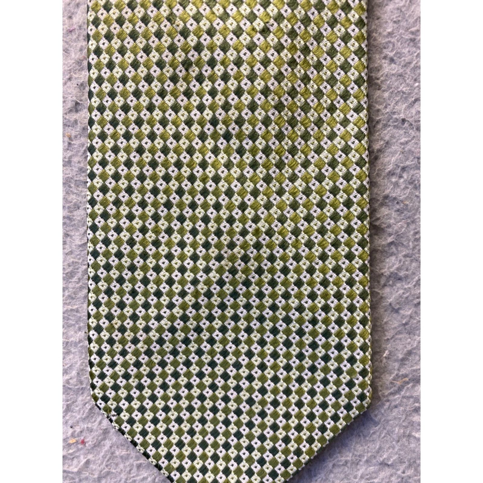 Baldinini Roberta Baldini Tie Firenze Live Green Geometric Silk Polyester Classic 58" 4" Men Size ONE SIZE - 2 Thumbnail