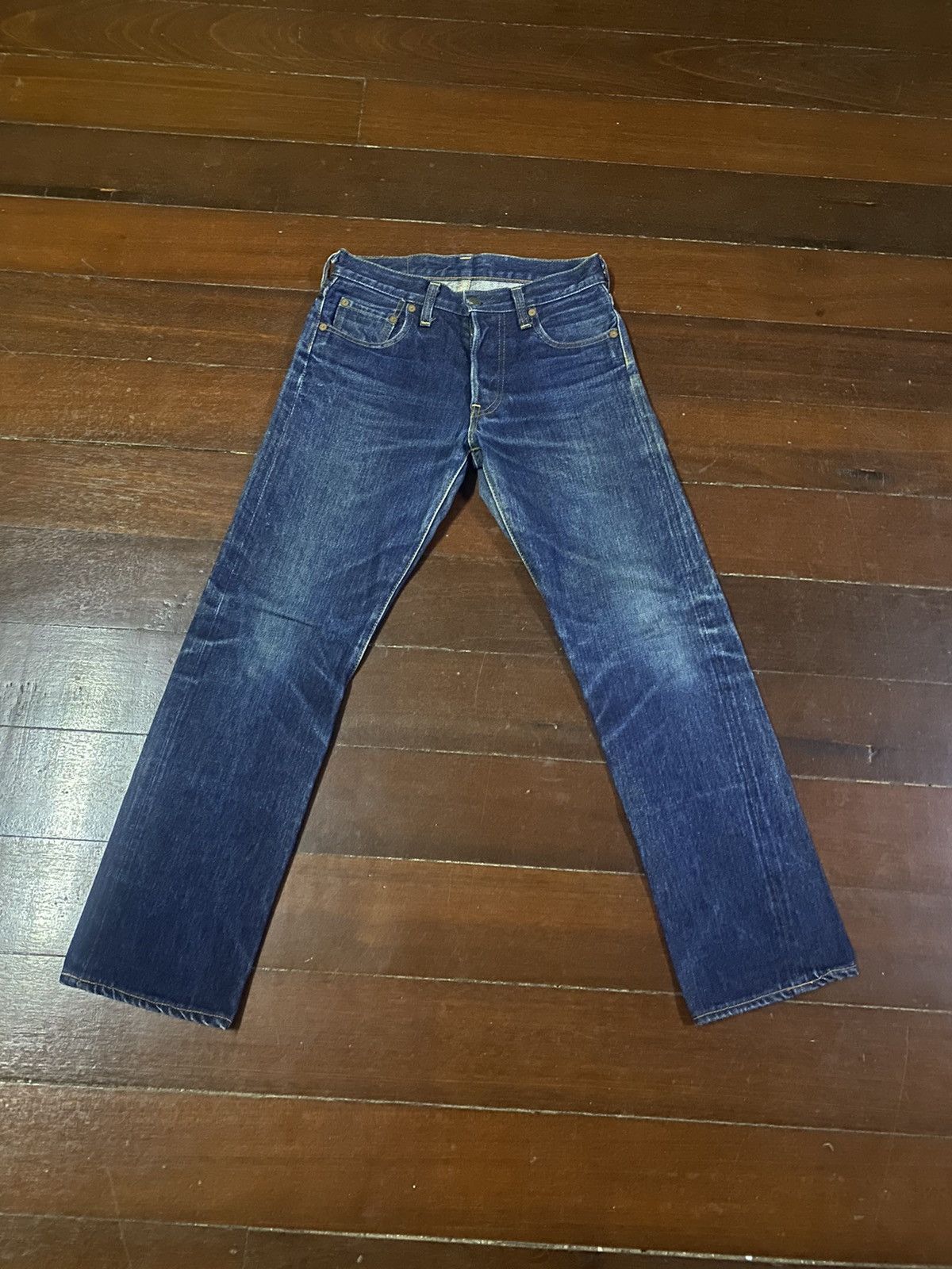 Denime Denime XX Leather Patch Selvedge Jeans mud wash clawmark Size 28" / US 6 / IT 42 - 1 Thumbnail