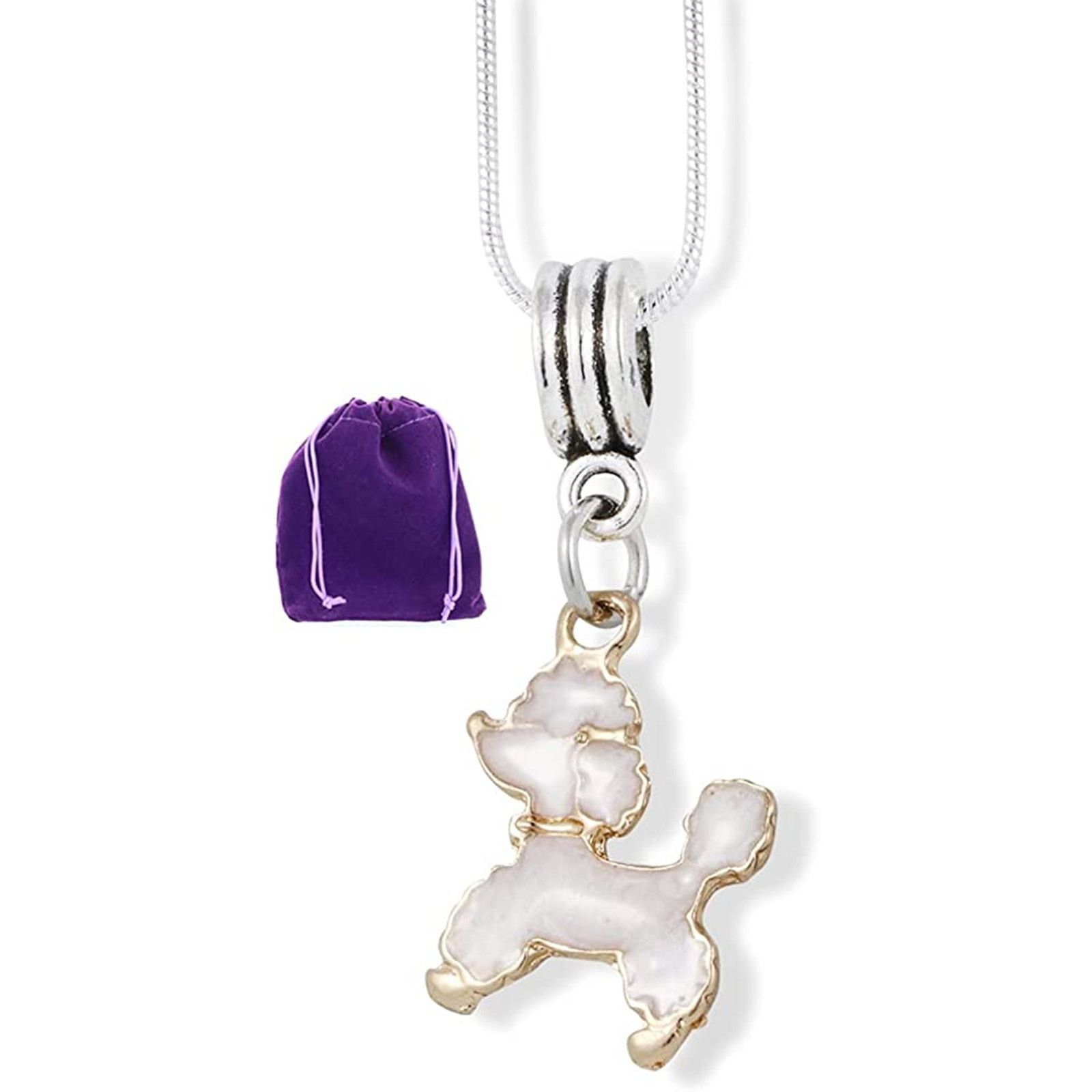 & Other Stories Poodle Dog Pet White Charm Necklace Size ONE SIZE - 1 Thumbnail