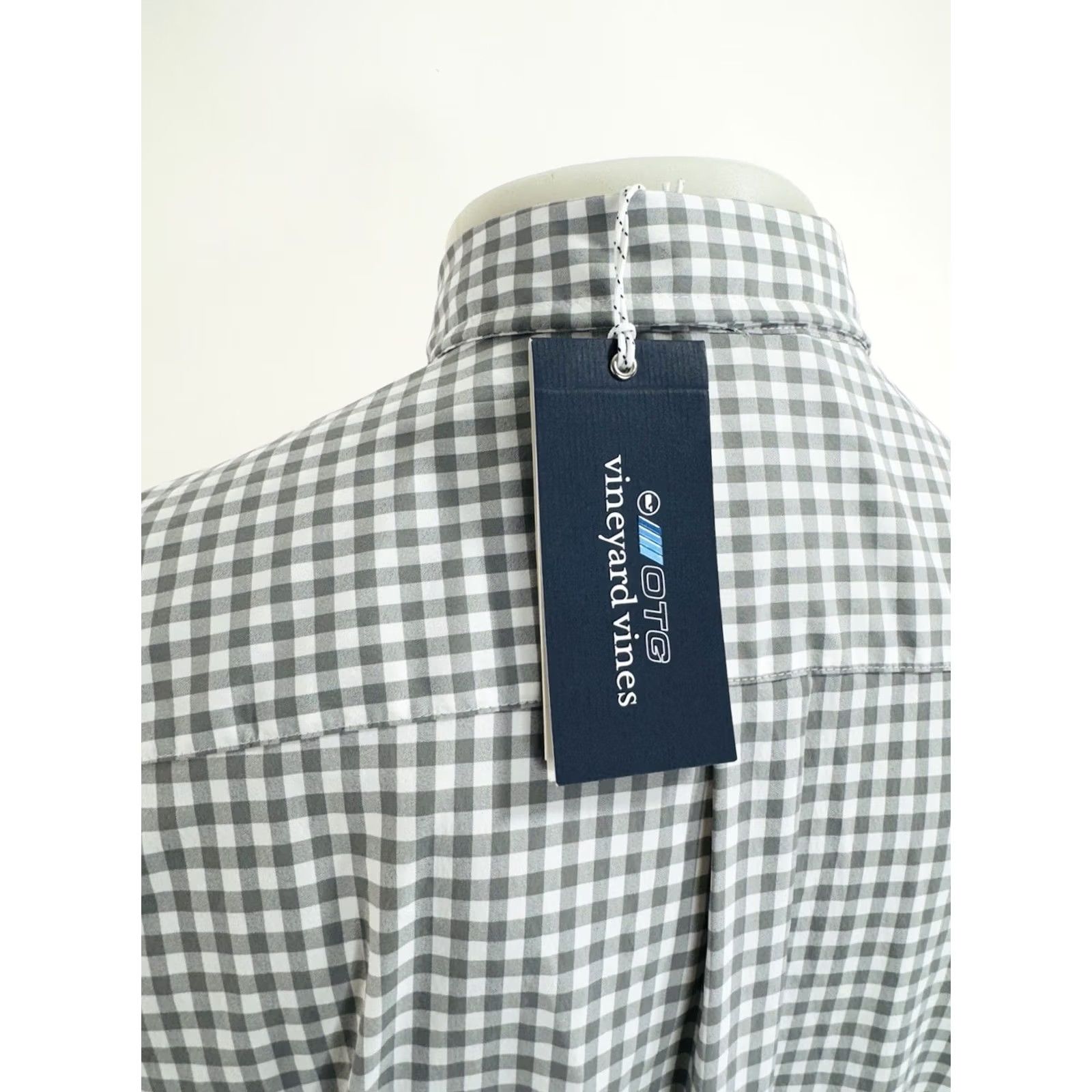 Vineyard Vines VINEYARD VINES NEW w TAG ON THE GO Plaid Check Gingham M Shirt Men Short Sleeve Gray / White Button-Up Size M Size US M / EU 48-50 / 2 - 5 Thumbnail