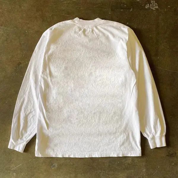 VIBE White retro street trend boy print long sleeve t-shirt Size US L / EU 52-54 / 3 - 4 Thumbnail