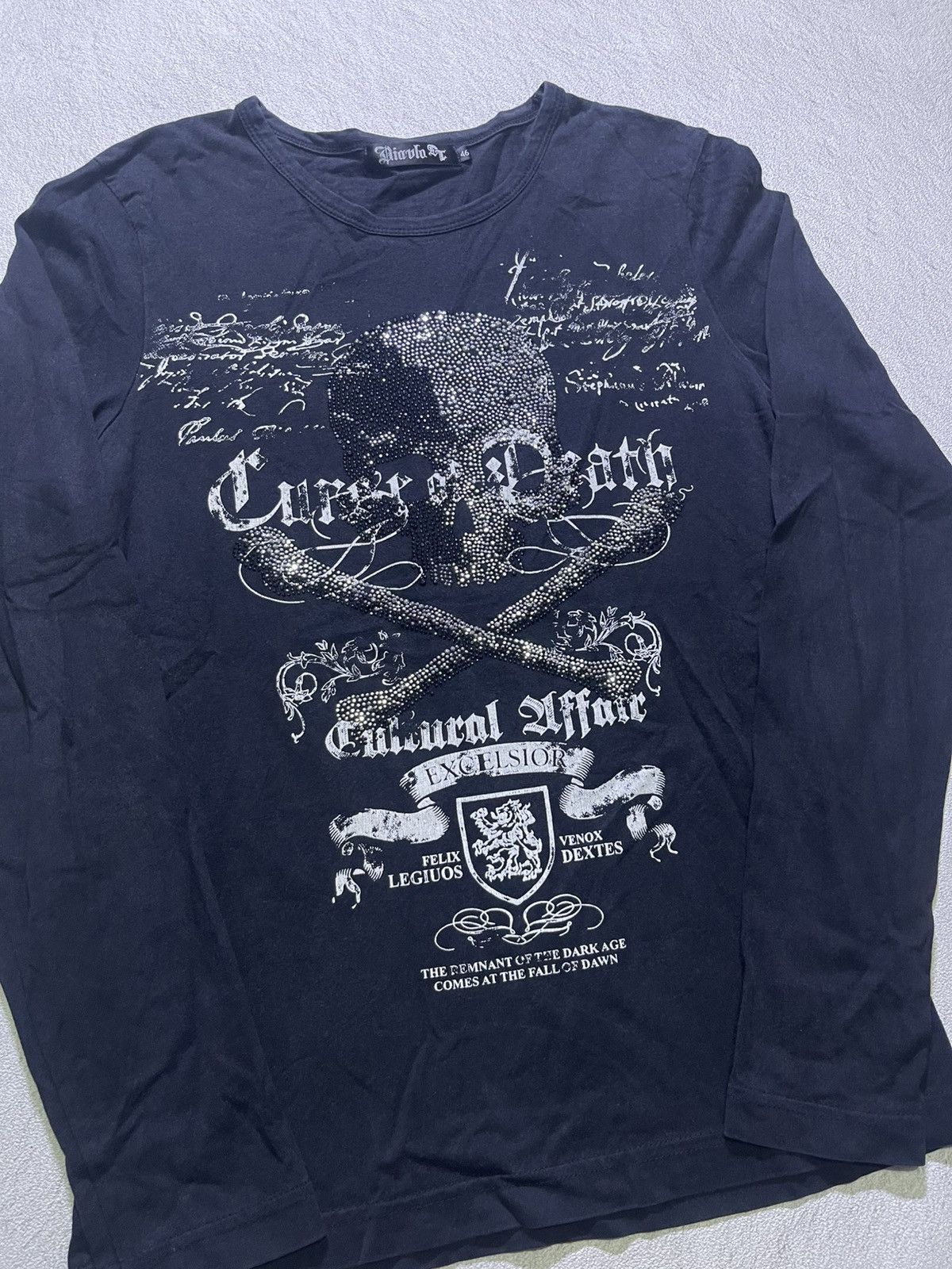 Japanese Brand Y2K DIAULU long sleeve tshirt big skull gliter style Size US M / EU 48-50 / 2 - 2 Thumbnail