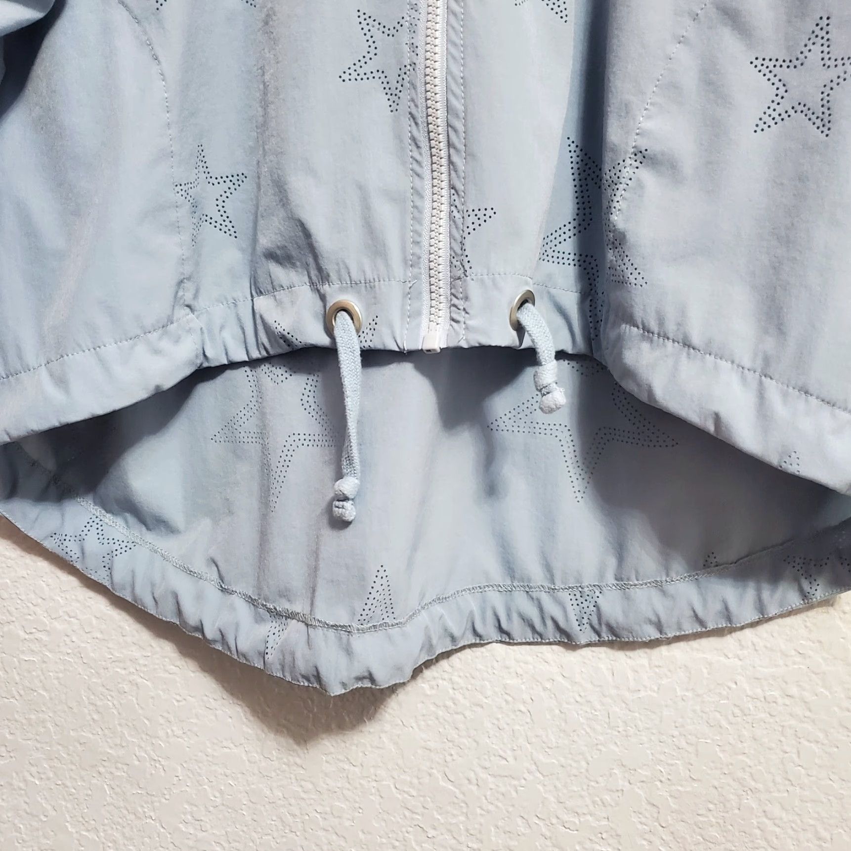 Nanette Lepore VINTAGE Nanette Lepore Jacket Women XL Blue Glacier Estrella Star Nylon Zip Windbreaker Size XL / US 12-14 / IT 48-50 - 5 Thumbnail