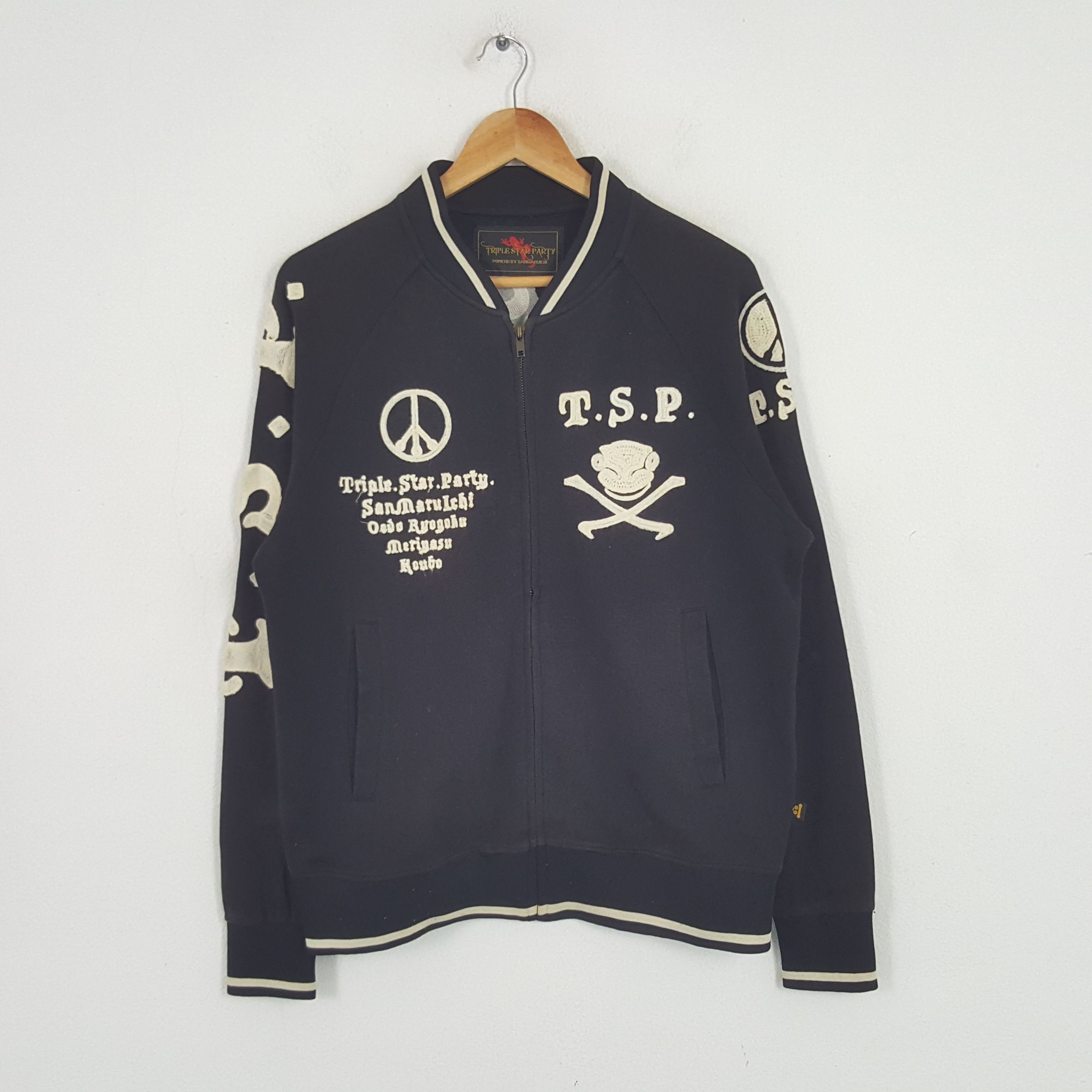 Japanese Brand × Vintage Vintage Triple Star Party Japanese Punk Style Sweater Jacket Size US M / EU 48-50 / 2 - 3 Thumbnail