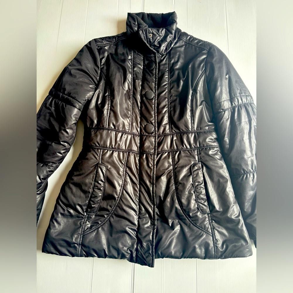 Designer Y2K Black Puffer Jacket Size M / US 6-8 / IT 42-44 - 1 Thumbnail