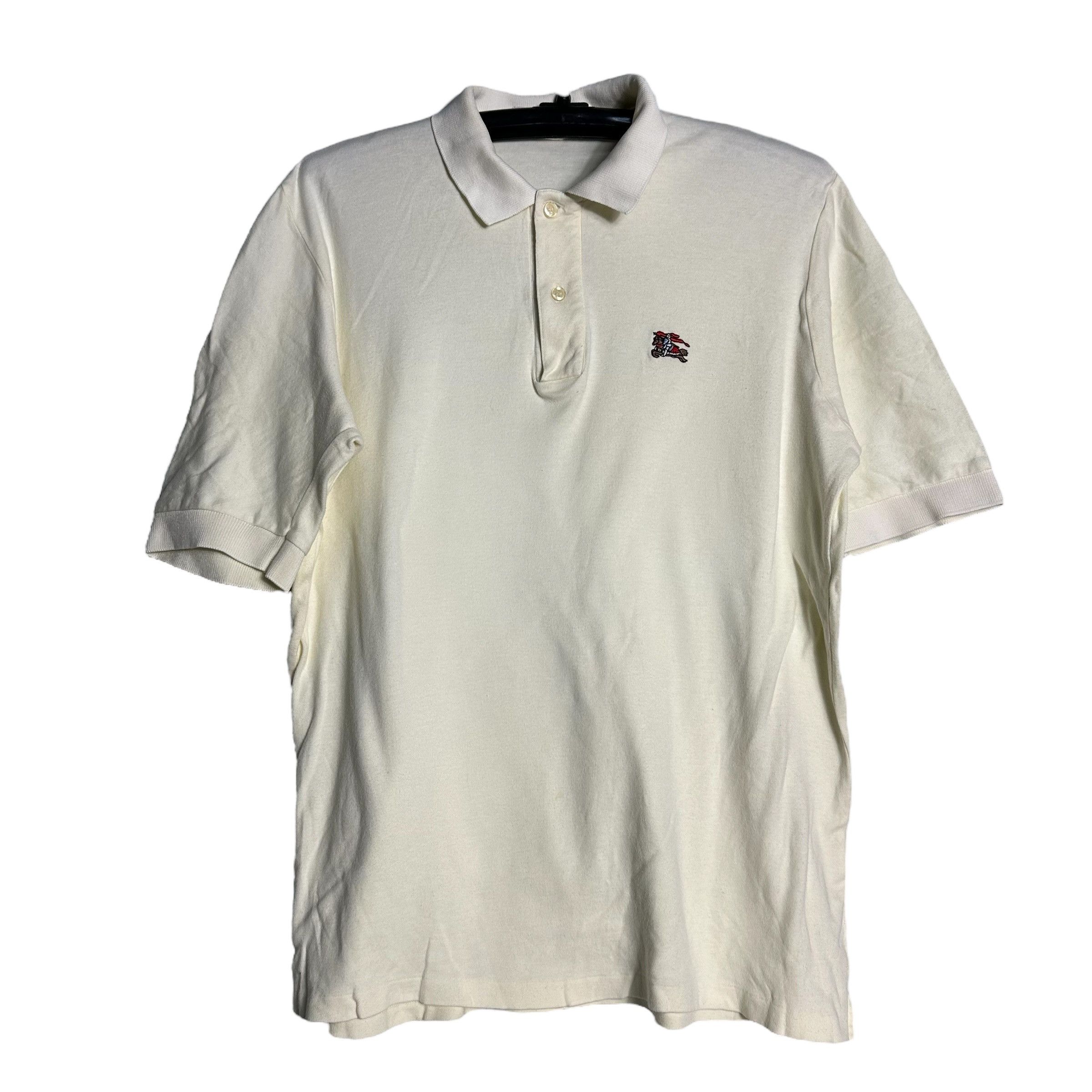 Burberry × Designer × Vintage 🔥RARE🔥Vintage Burberrys Plain Polo Shirt Made in England Size US L / EU 52-54 / 3 - 1 Thumbnail