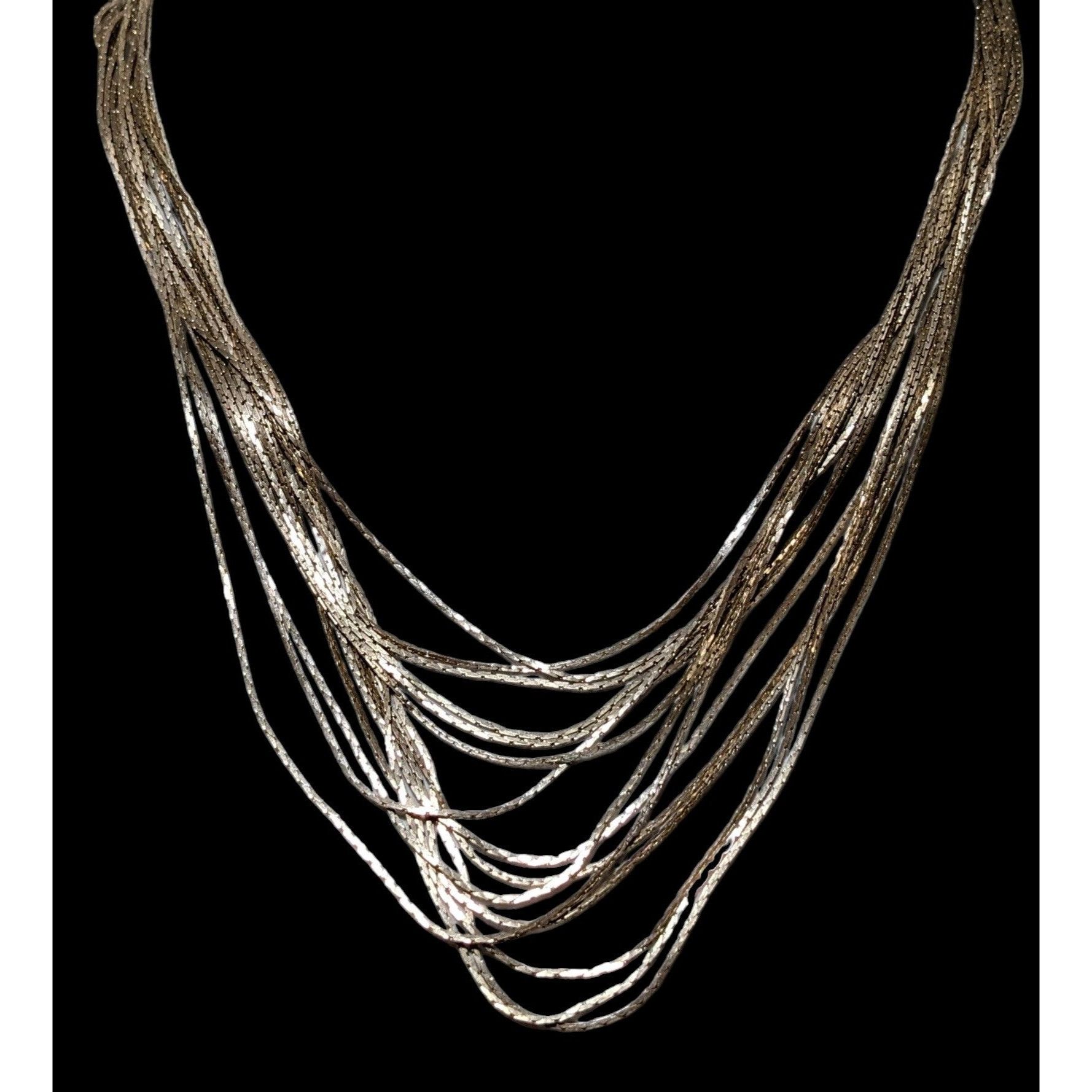 Express Express Multilayer Silver Chain Necklace Size ONE SIZE - 3 Thumbnail