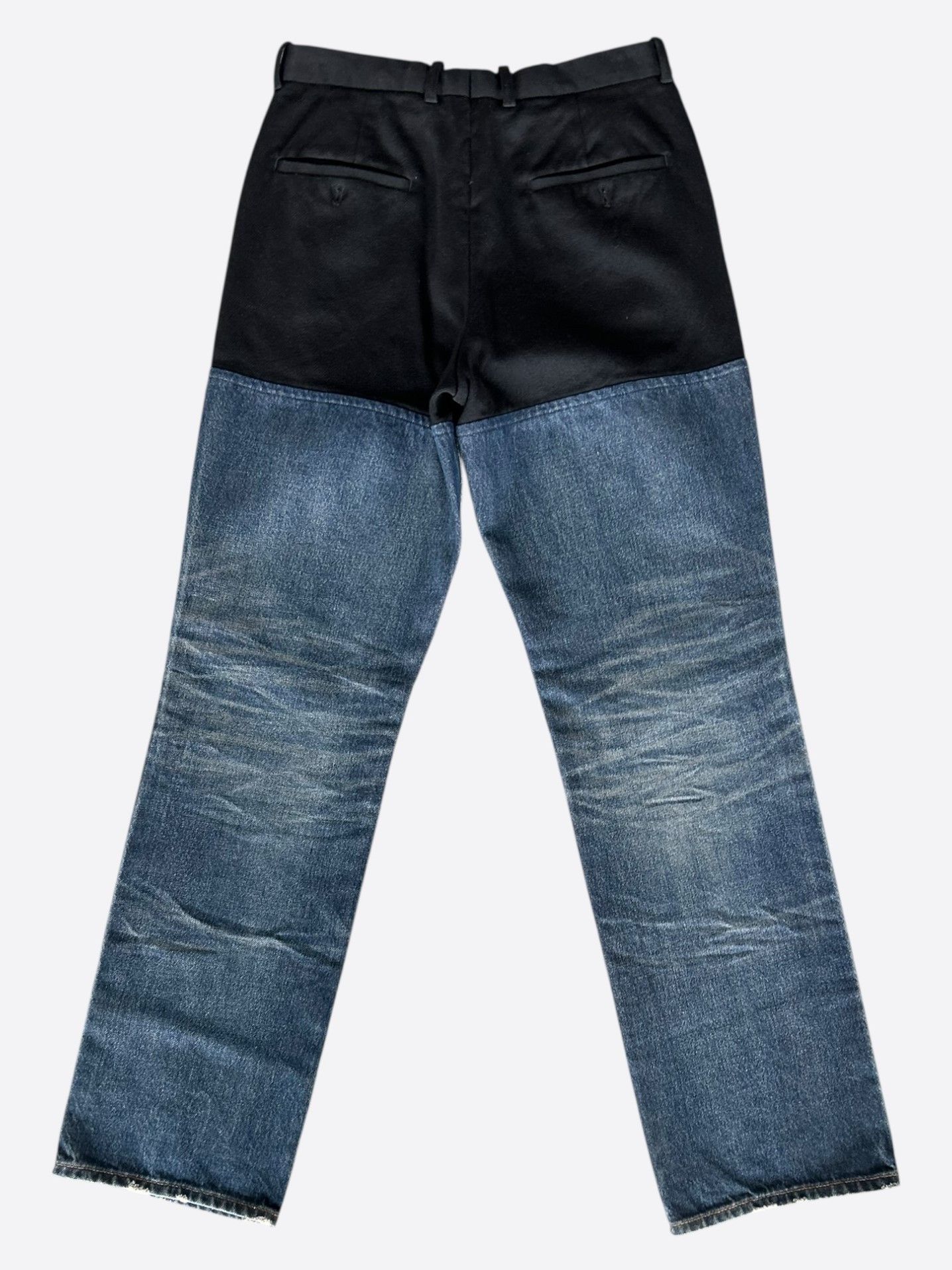Balenciaga Balenciaga Blue & Black Hybrid Jeans Size US 30 / EU 46 - 2 Thumbnail