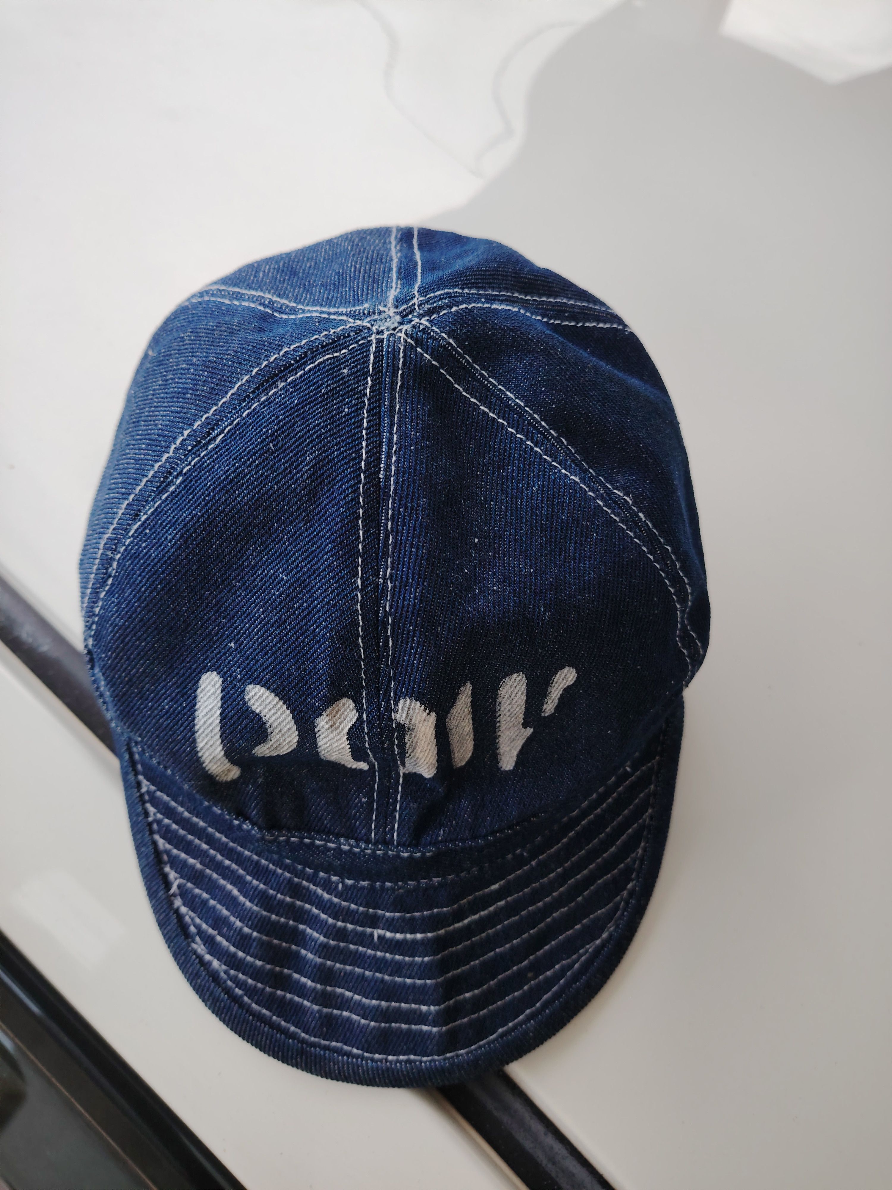 Vintage Prisoner Of War Denim Cap POW Vintage Fashion Hat Daisy Mae Size ONE SIZE - 2 Thumbnail
