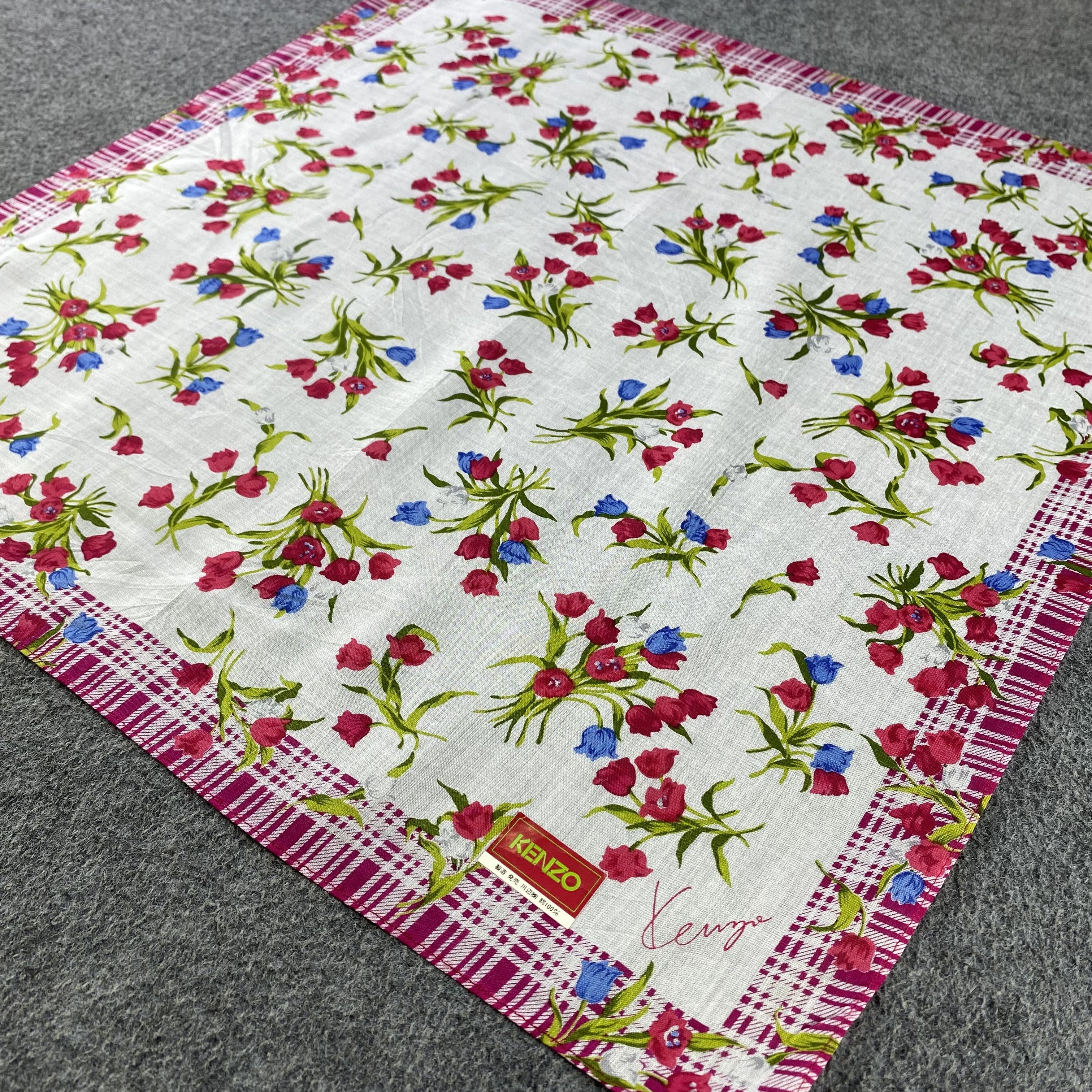Kenzo × Vintage Kenzo Handkerchief/Neckerchief/Bandana HC740 Size ONE SIZE - 2 Thumbnail