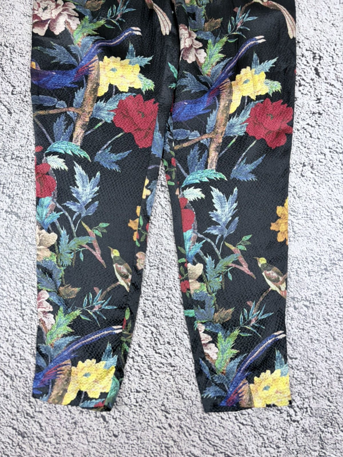 Alice + Olivia Alice Olivia Silk Floral Jacquard High Waist Pants Size 28" / US 6 / IT 42 - 2 Thumbnail