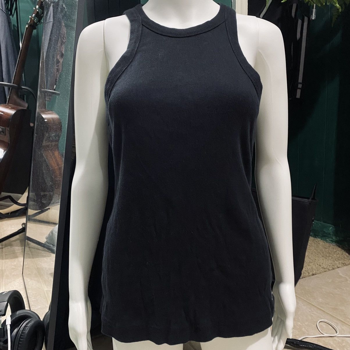 James Perse High Neck Ribbed Cotton Tank Tops Size M / US 6-8 / IT 42-44 - 1 Thumbnail
