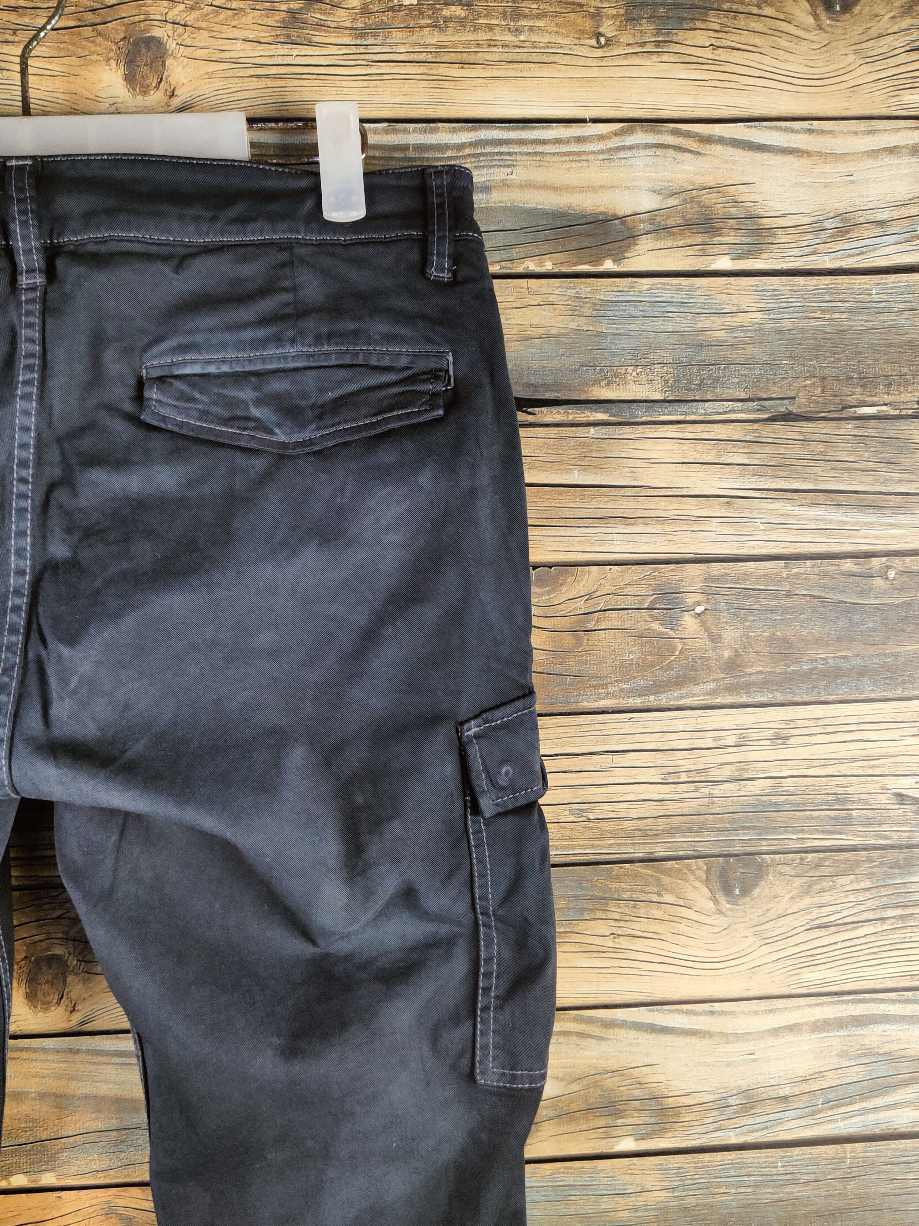 Japanese Brand DL Uniqlo Black Multipocket Cargo Pants #46-626 Size 30" / US 8 / IT 44 - 10 Thumbnail