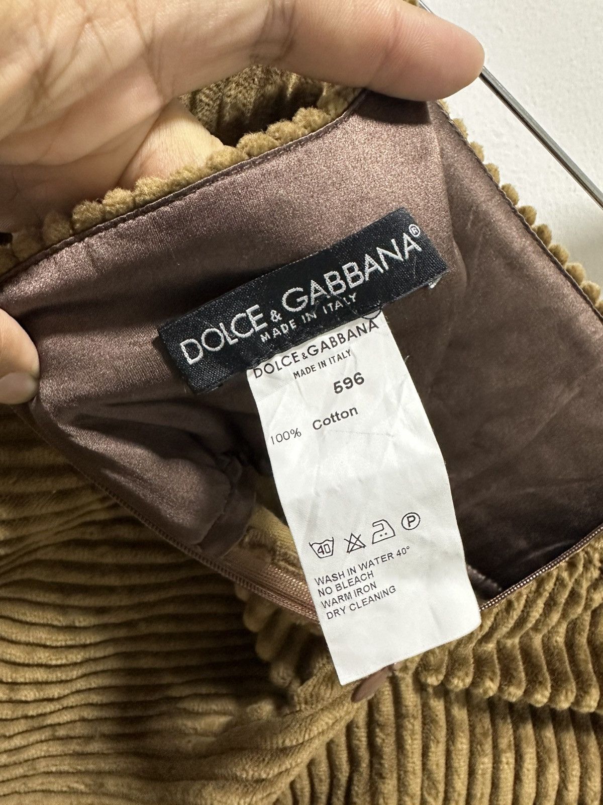 Dolce and Gabbana corduroy Skirt Midi Skirt