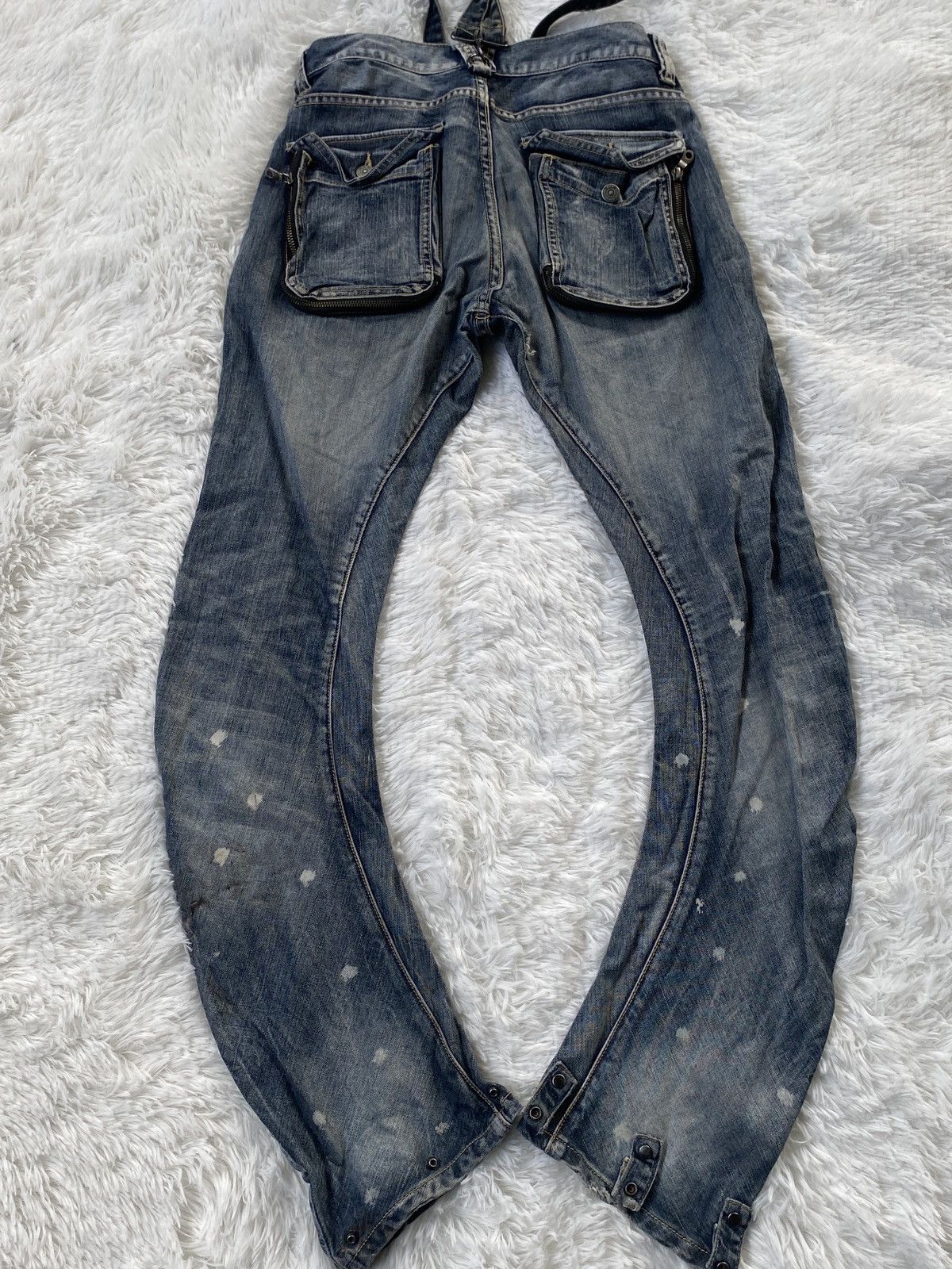 PPFM 🔥RARE🔥Vintage PPFM Banana Cut Denim Jeans Bondage Size US 31 - 13 Thumbnail