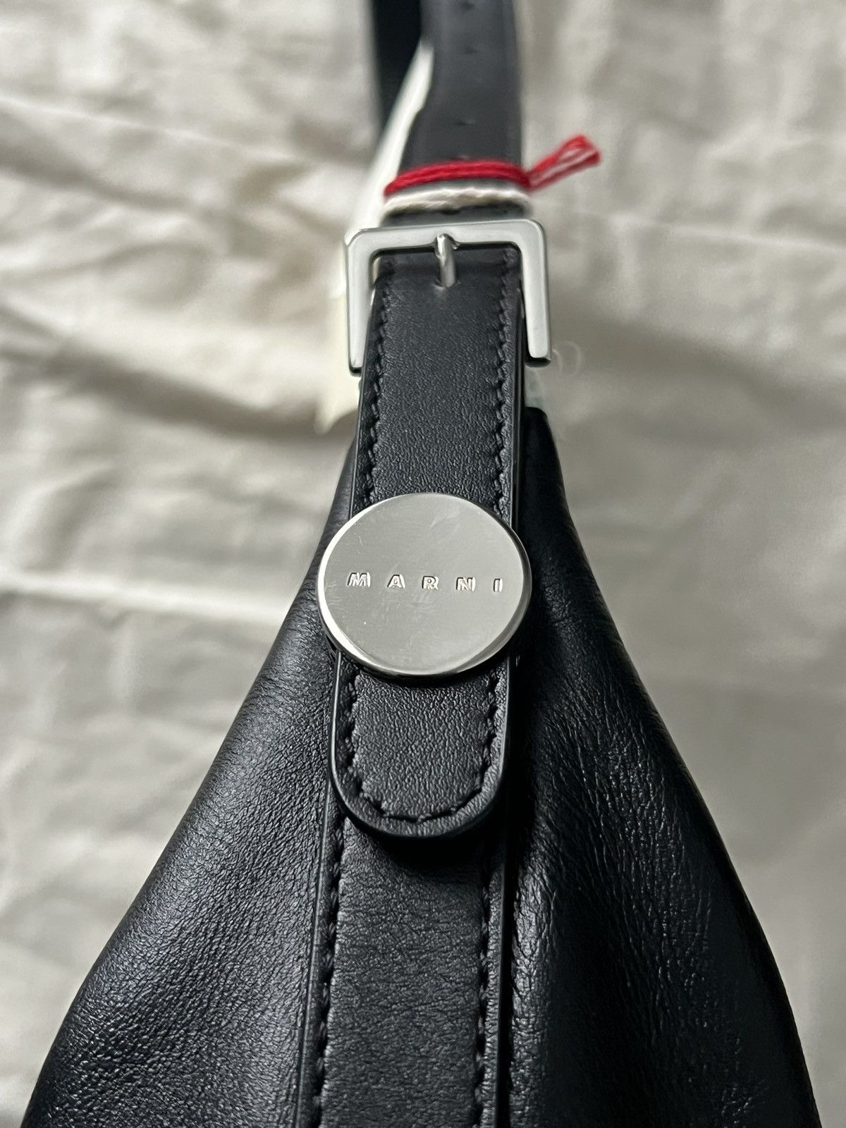 Marni Calfskin Leather Black Dot Medium Bag Marni Hobo Size ONE SIZE - 9 Thumbnail