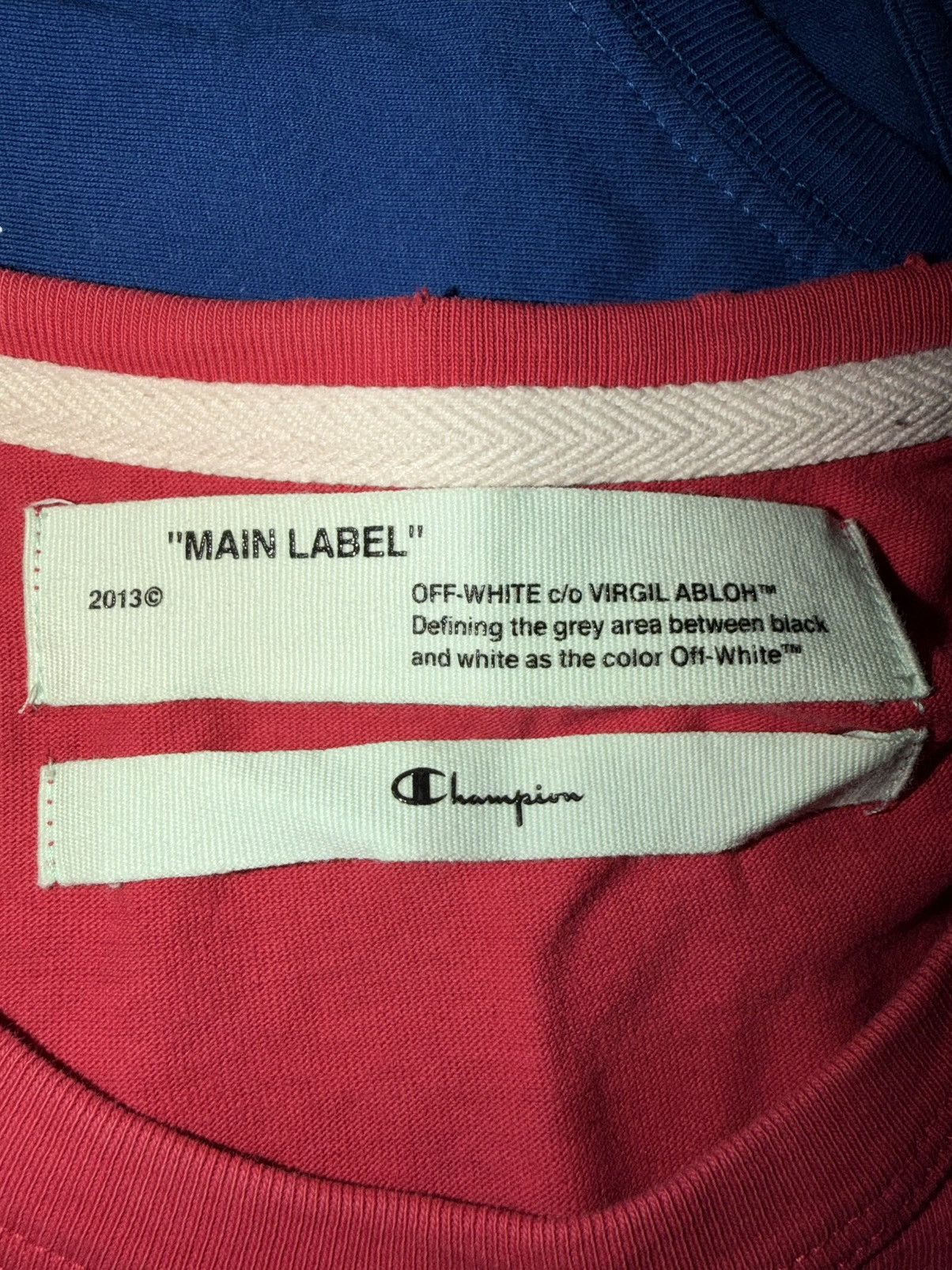 Champion × Off-White Short sleeve tee red Size US M / EU 48-50 / 2 - 4 Thumbnail