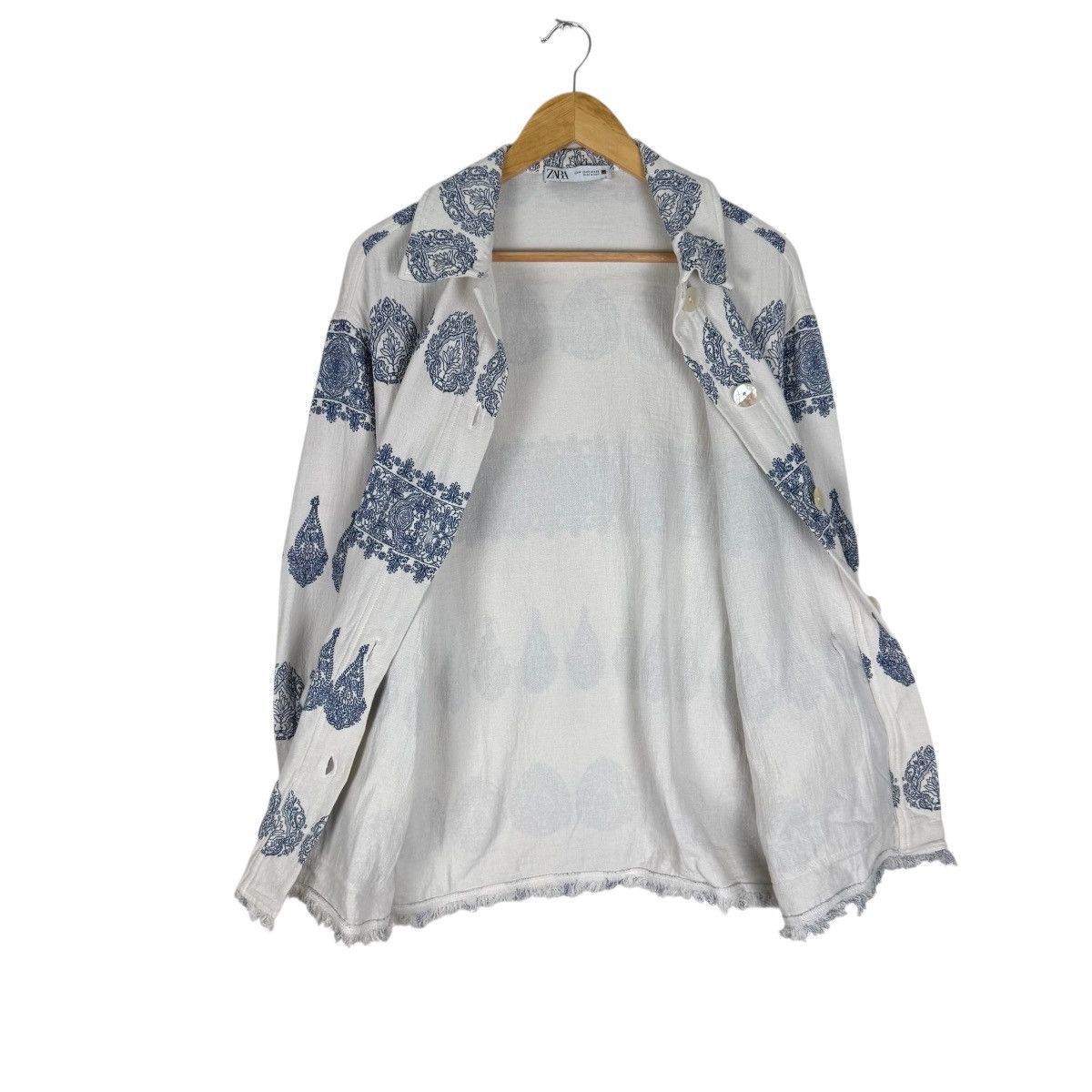Zara 🌟ZARA PAISLEY BUTTON JACKET Size M / US 6-8 / IT 42-44 - 10 Thumbnail