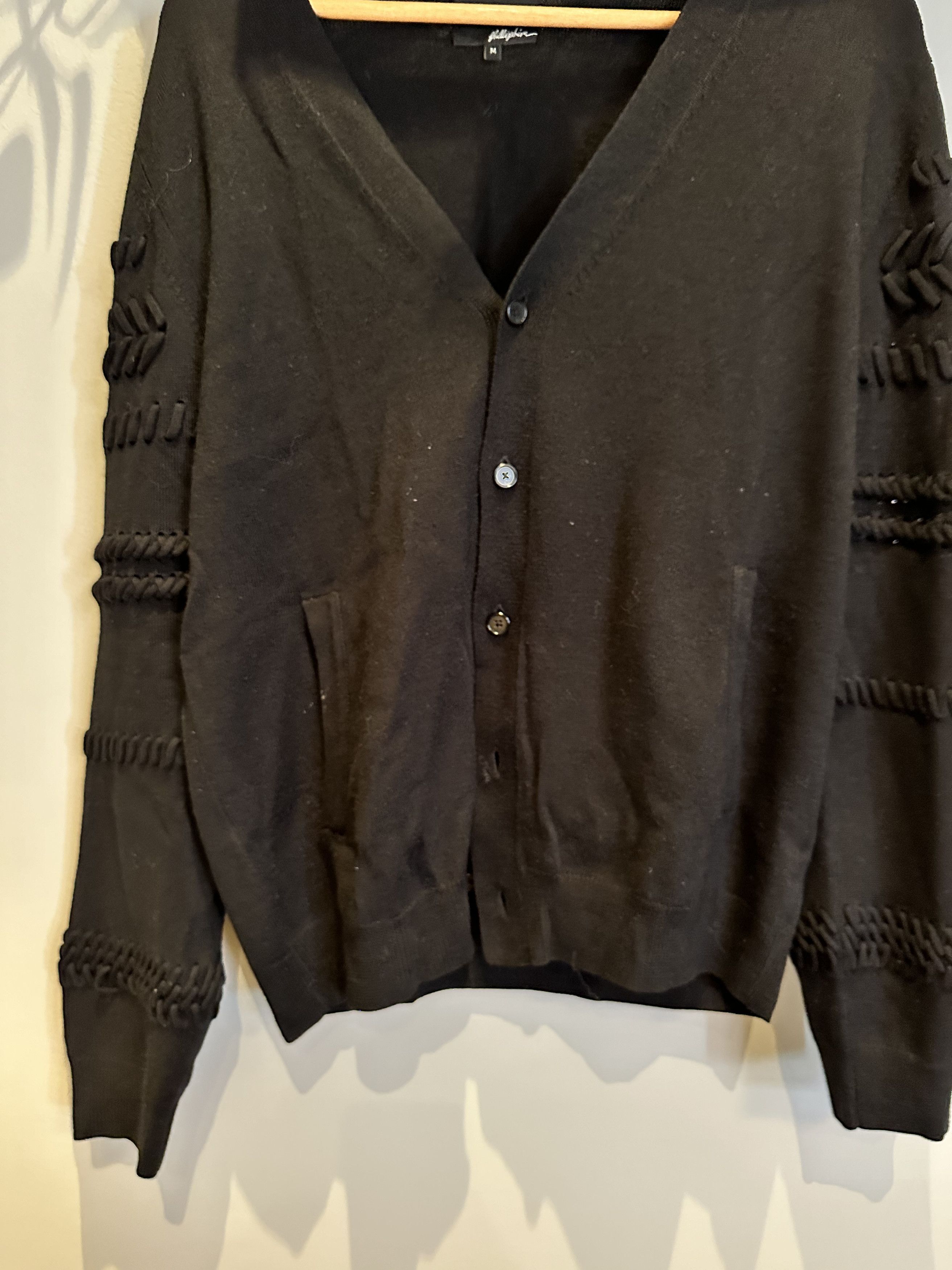 image of 3 1 Phillip Lim Sophisticated And Minimalist Philip Lim Cardigan in Black, Men's (Size Medium)