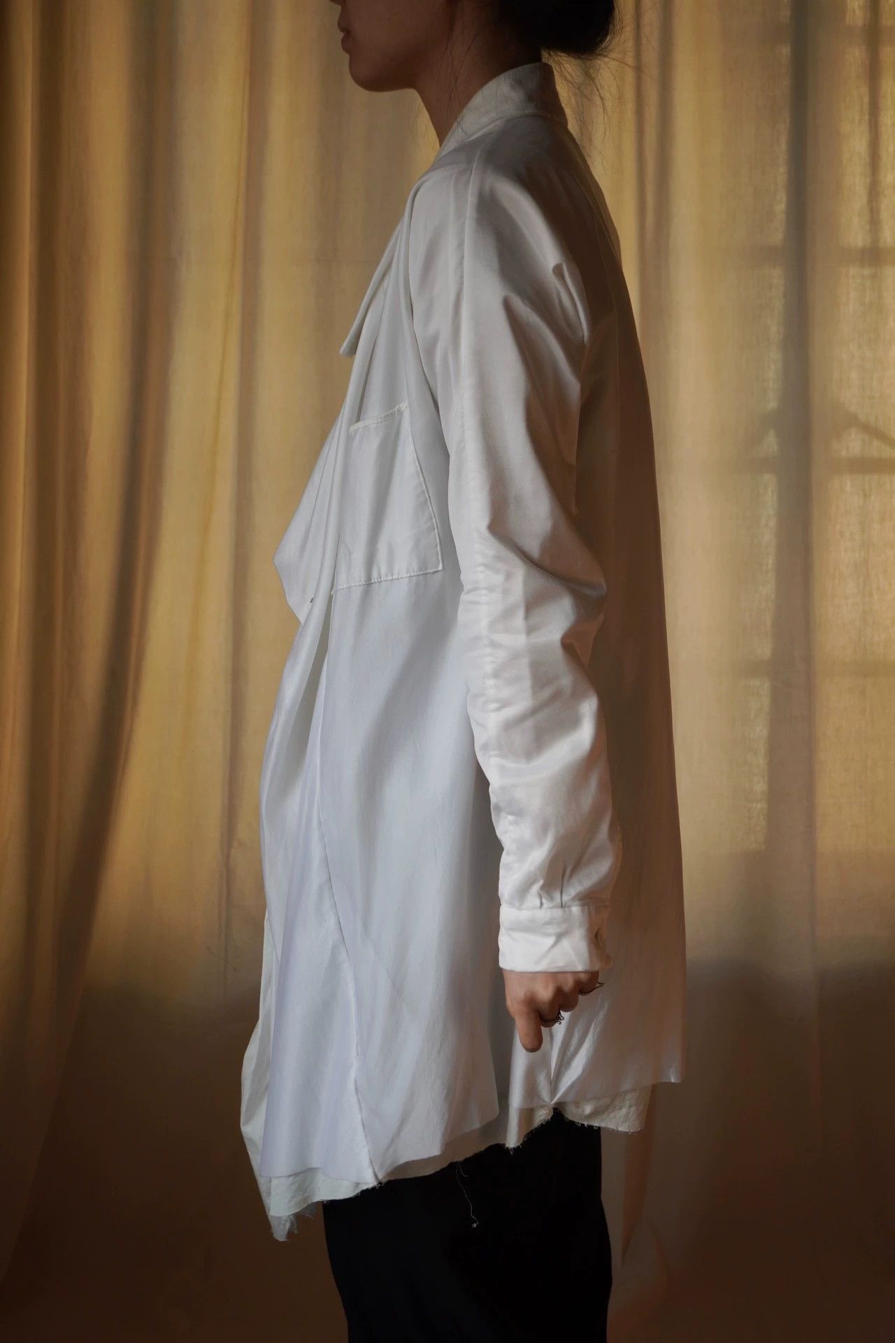 Yohji Yamamoto YOHJI YAMAMOTO 1985 Side Collar Slit Shirt Jacket S/M Size S / US 4 / IT 40 - 4 Thumbnail