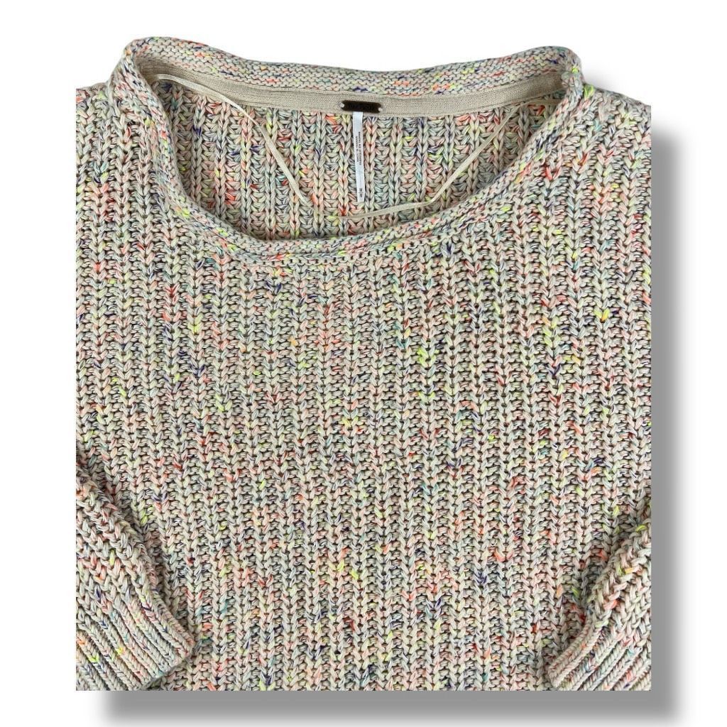 Free People Free People Neon Lights Confetti Oversized Sweater Size Medi Size M / US 6-8 / IT 42-44 - 2 Thumbnail