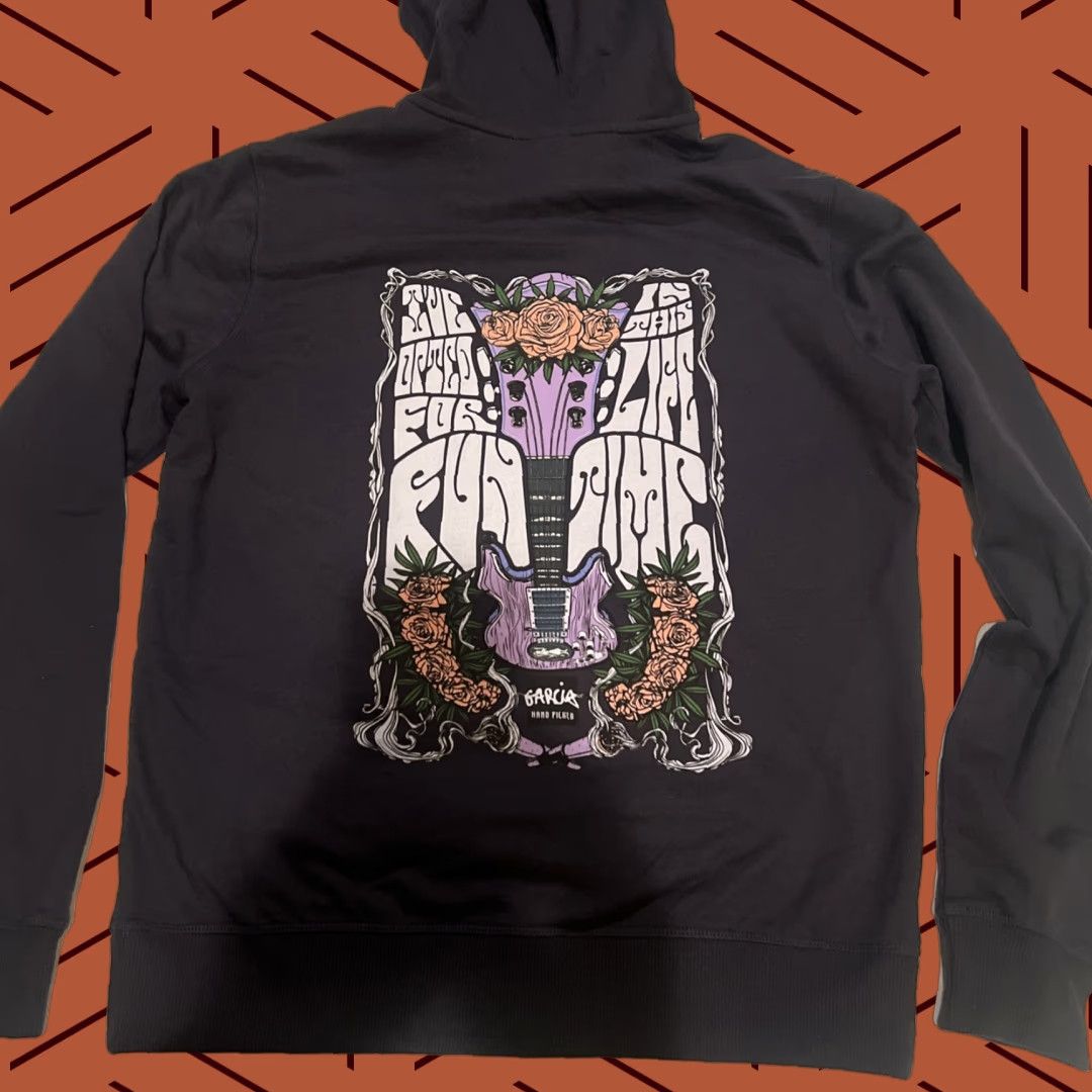 Vintage VINTAGE Jerry Garcia Hand Picked Guitar Flower Weed Zip Up Sweatshirt Hoodie Small New Size US S / EU 44-46 / 1 - 1 Thumbnail