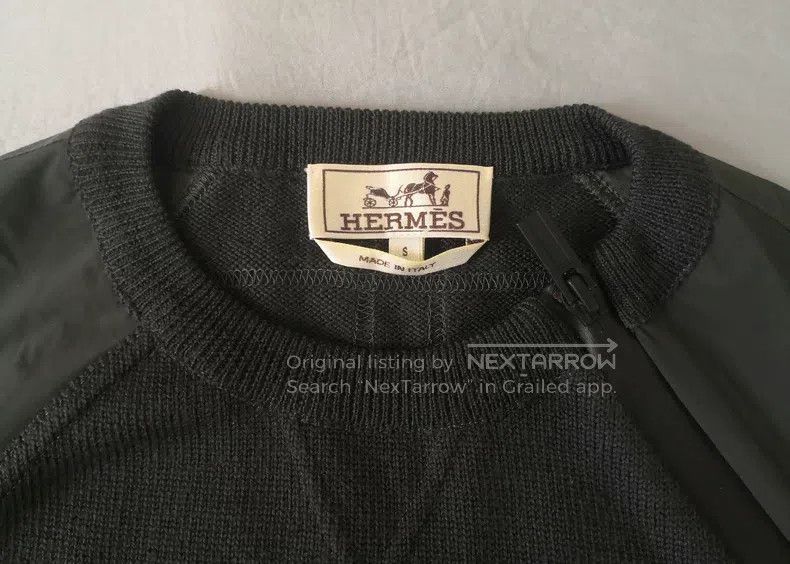 Other Hermes Knitted sweater, olive green, 100% wool pieced Size US S / EU 44-46 / 1 - 3 Thumbnail