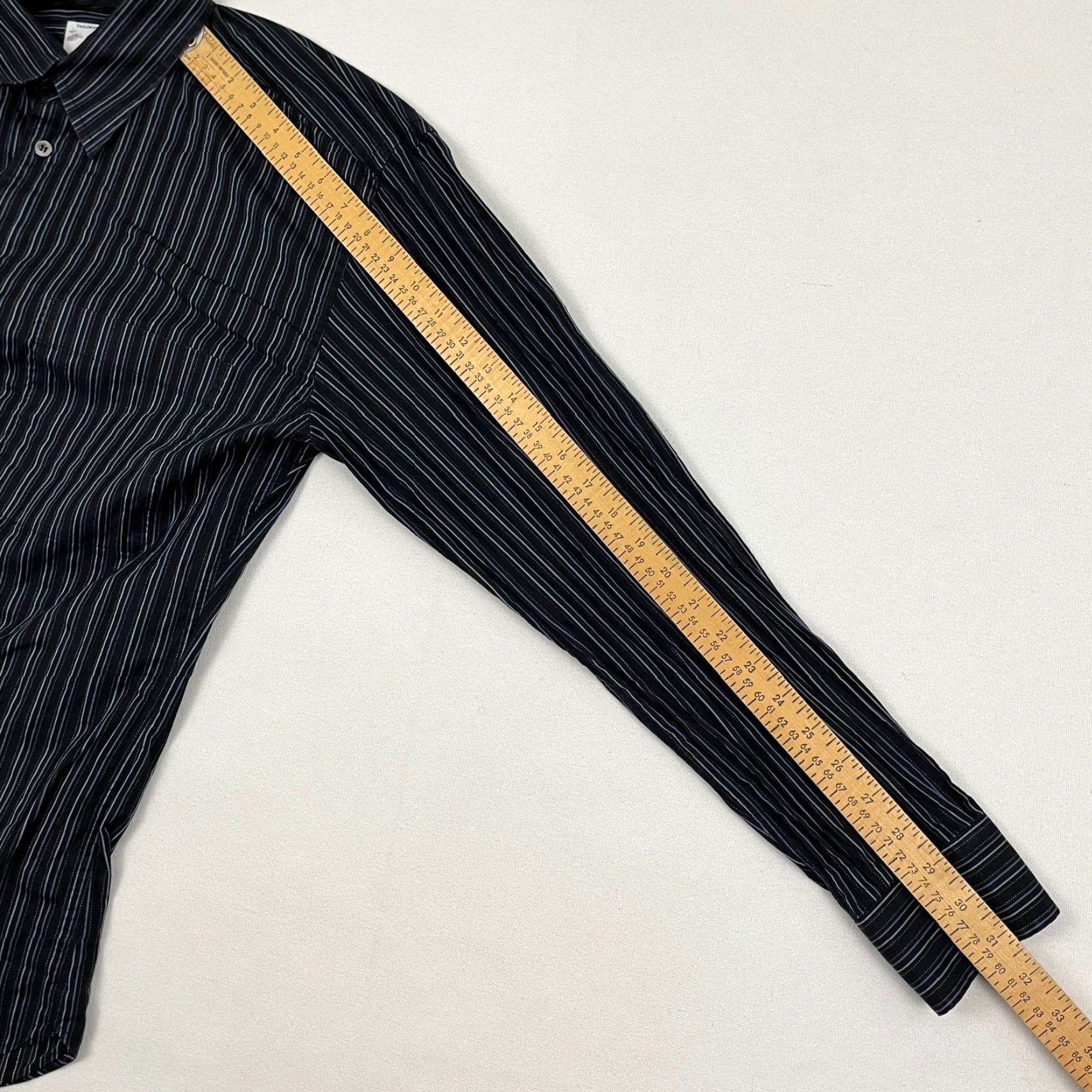 Brioni Brioni For Neiman Marcus Shirt Mens L Multi Black Striped Dress Button Up Italy Size 42R - 7 Thumbnail