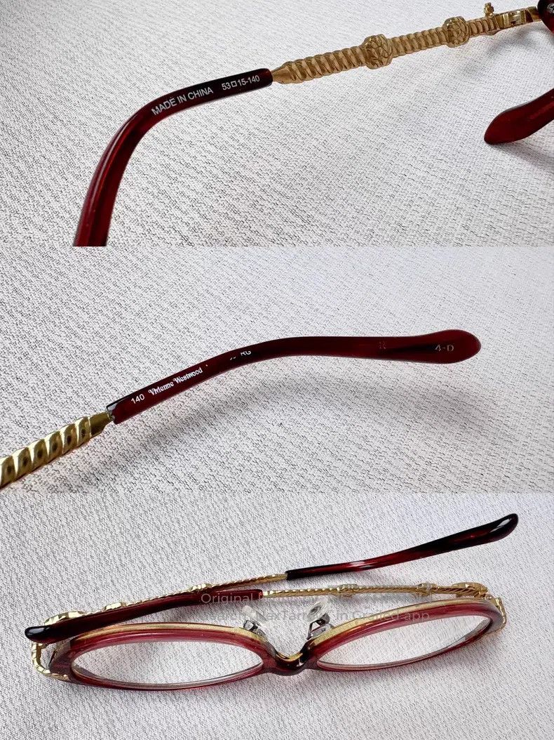 Vivienne Westwood Vivienne Westwood Vintage red-brown knotted rose metal fra Size ONE SIZE - 3 Thumbnail