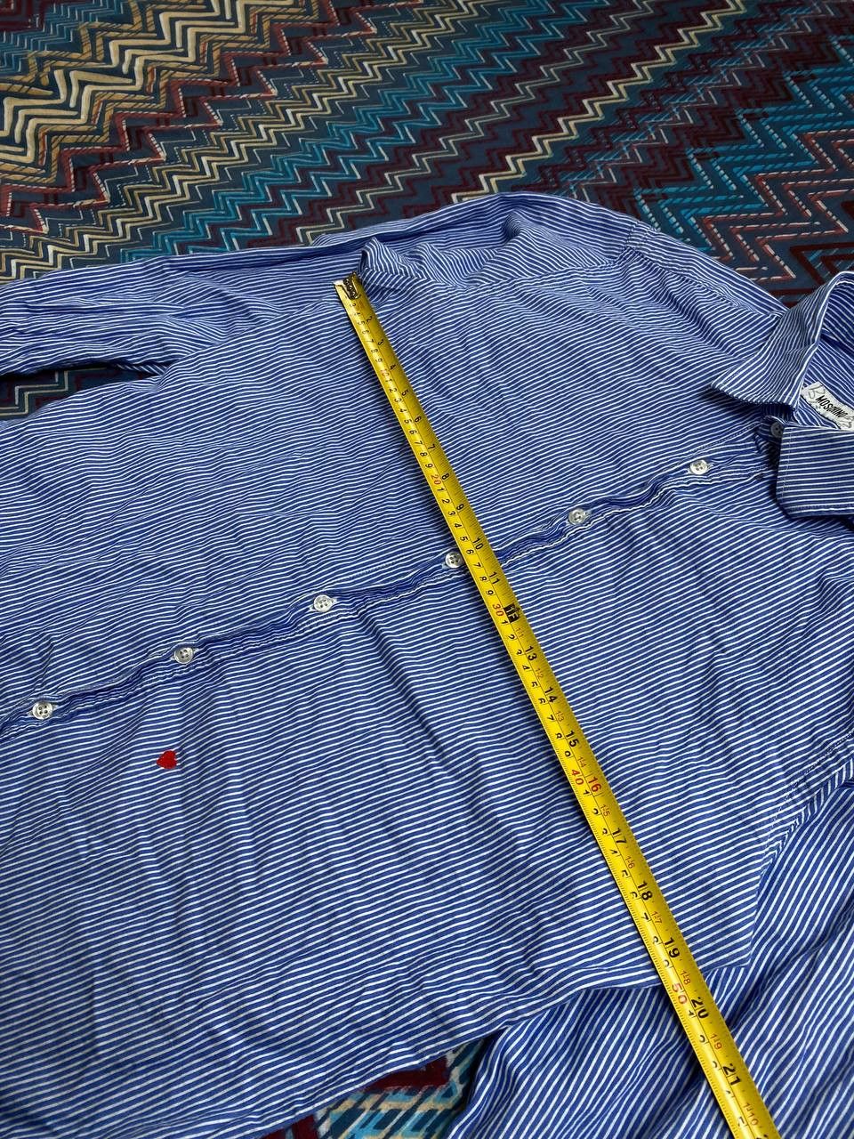 Moschino × Vintage MOSCHINO Long Sleeve Blue Shirt Love Heart Logo Size US M / EU 48-50 / 2 - 10 Thumbnail