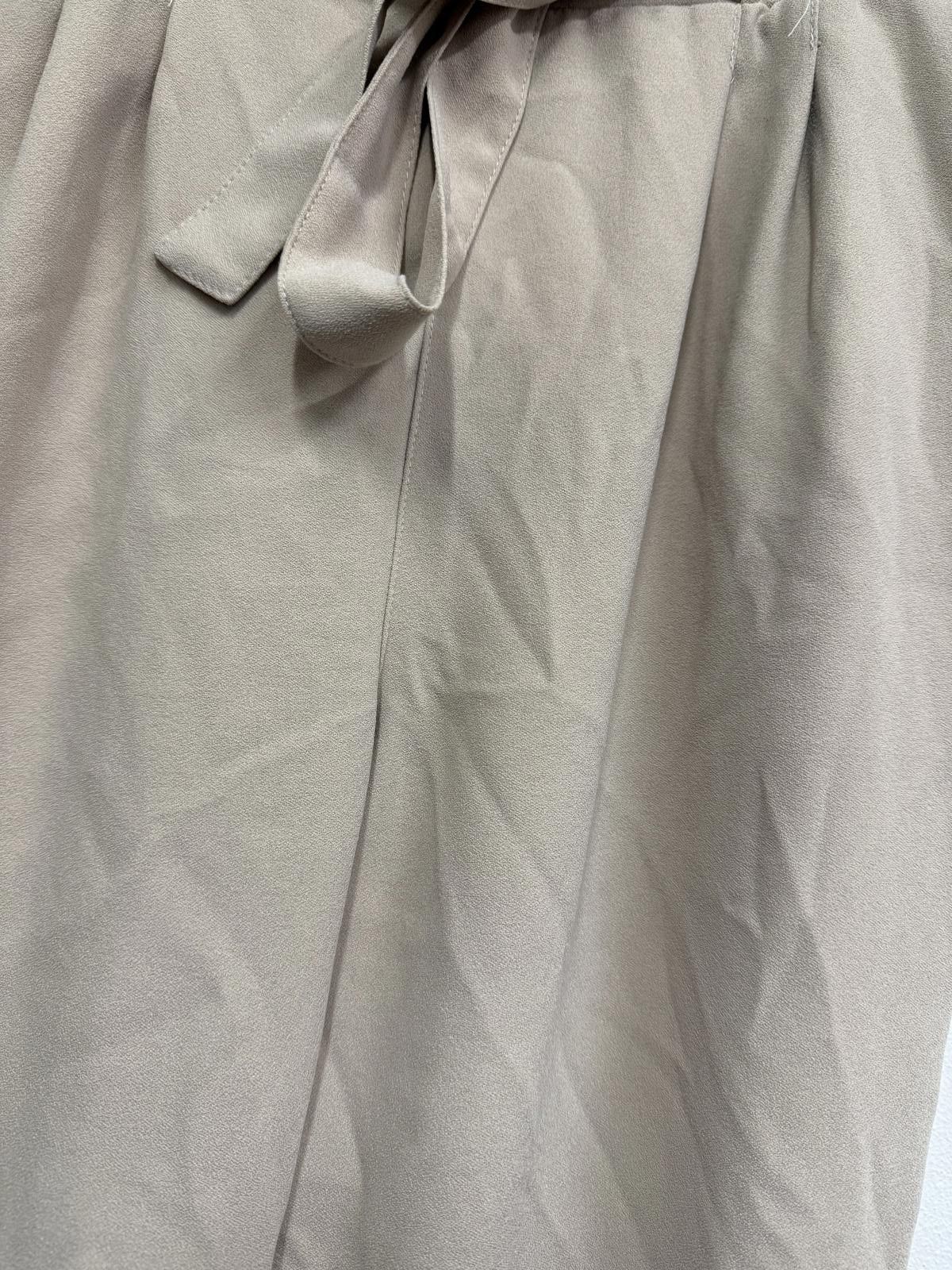 Other Stradivarius Beige Paperbag Waist Trousers with Tie Belt XS Size 26" / US 2 / IT 38 - 3 Thumbnail