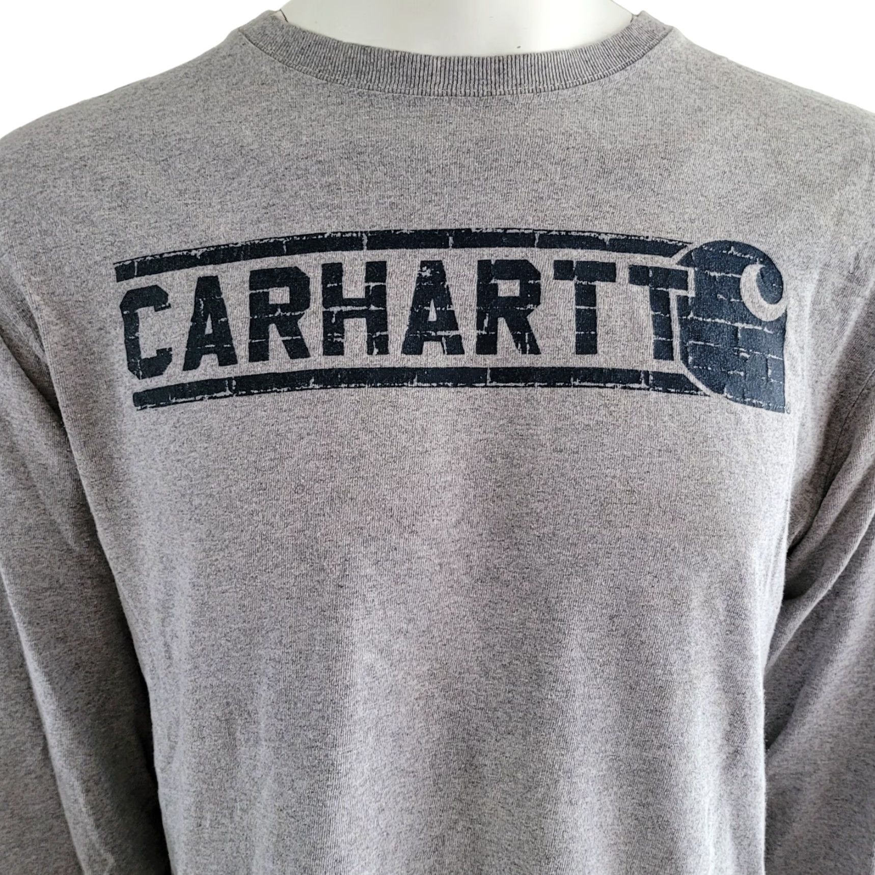 Carhartt VINTAGE Carhartt T-Shirt Main Selling Point Grey Long Sleeve M Regular Men's Shirt Crew Neck N/A Size US M / EU 48-50 / 2 - 2 Thumbnail