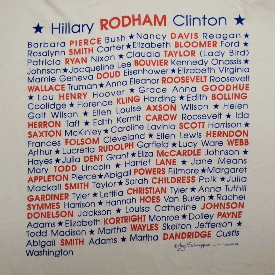 Vintage VINTAGE Hillary Clinton Presidents Wives Shirt Mens XL White Single Stitch T-Shirt Shirt 90s T Shirt Womens/Mens? Size US XL / EU 56 / 4 - 2 Thumbnail