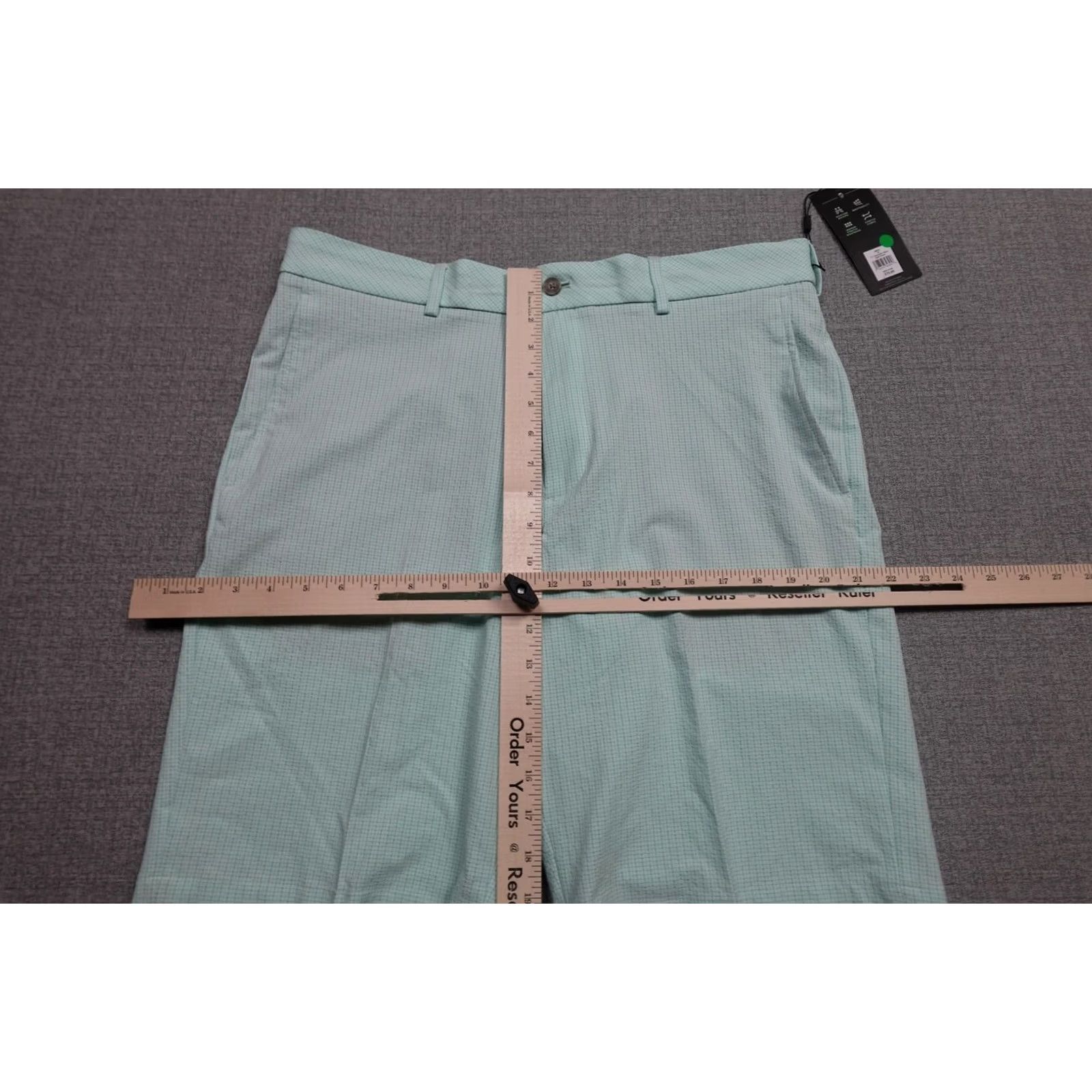 Vintage Walter Hagen Perfect 11 Shorts Mens 35 Light Green Seersucker 10 Inseam NWT Size US 35 - 6 Thumbnail