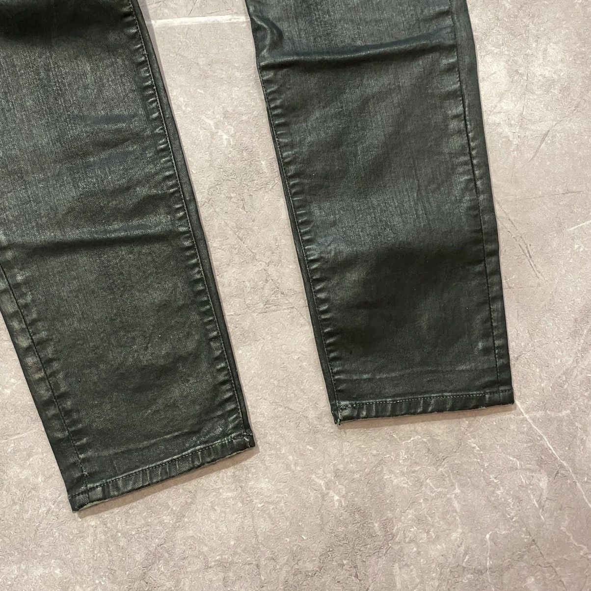 Diesel RARE ! VINTAGE DIESEL LEATHER PANTS LOGO 00s Size US 31 - 10 Thumbnail