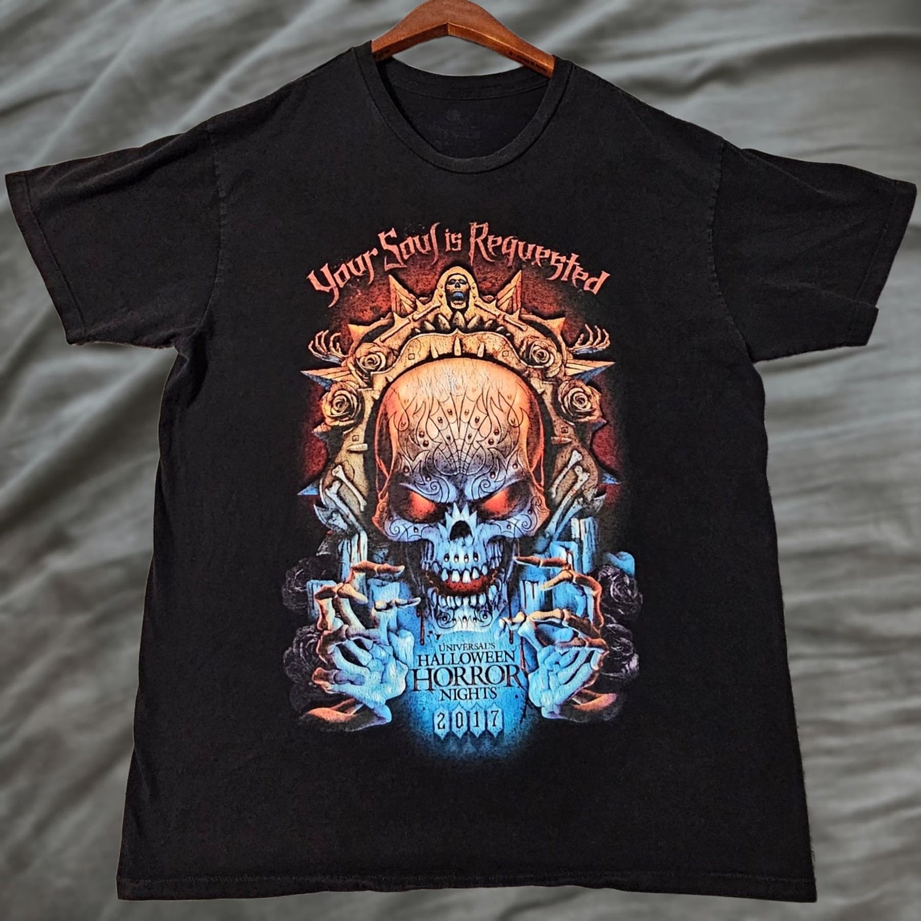 Vintage Halloween Horror Nights 2017 Shirt Universal Studios Epic Large Black Mens Size US L / EU 52-54 / 3 - 1 Thumbnail