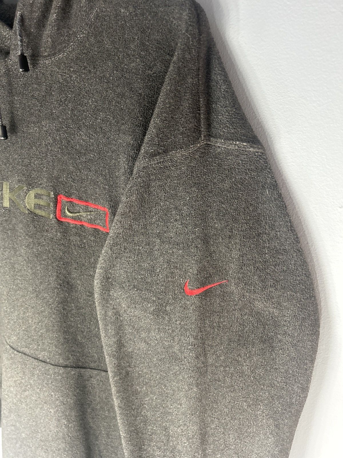 Nike Vintage 00s Nike Spell Out Fleece Pullover Hoodie Size US L / EU 52-54 / 3 - 3 Thumbnail