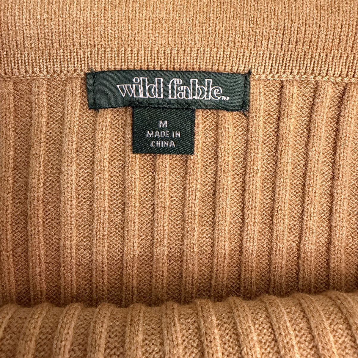 Other Wild Fable Tan off shoulder Ribbed top Size M / US 6-8 / IT 42-44 - 2 Thumbnail