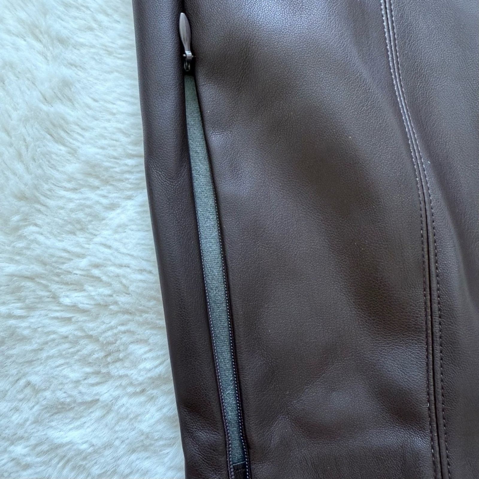 Zara NEW!!! Zara faux leather brown pants size XL Size 34" / US 12 / IT 48 - 8 Thumbnail