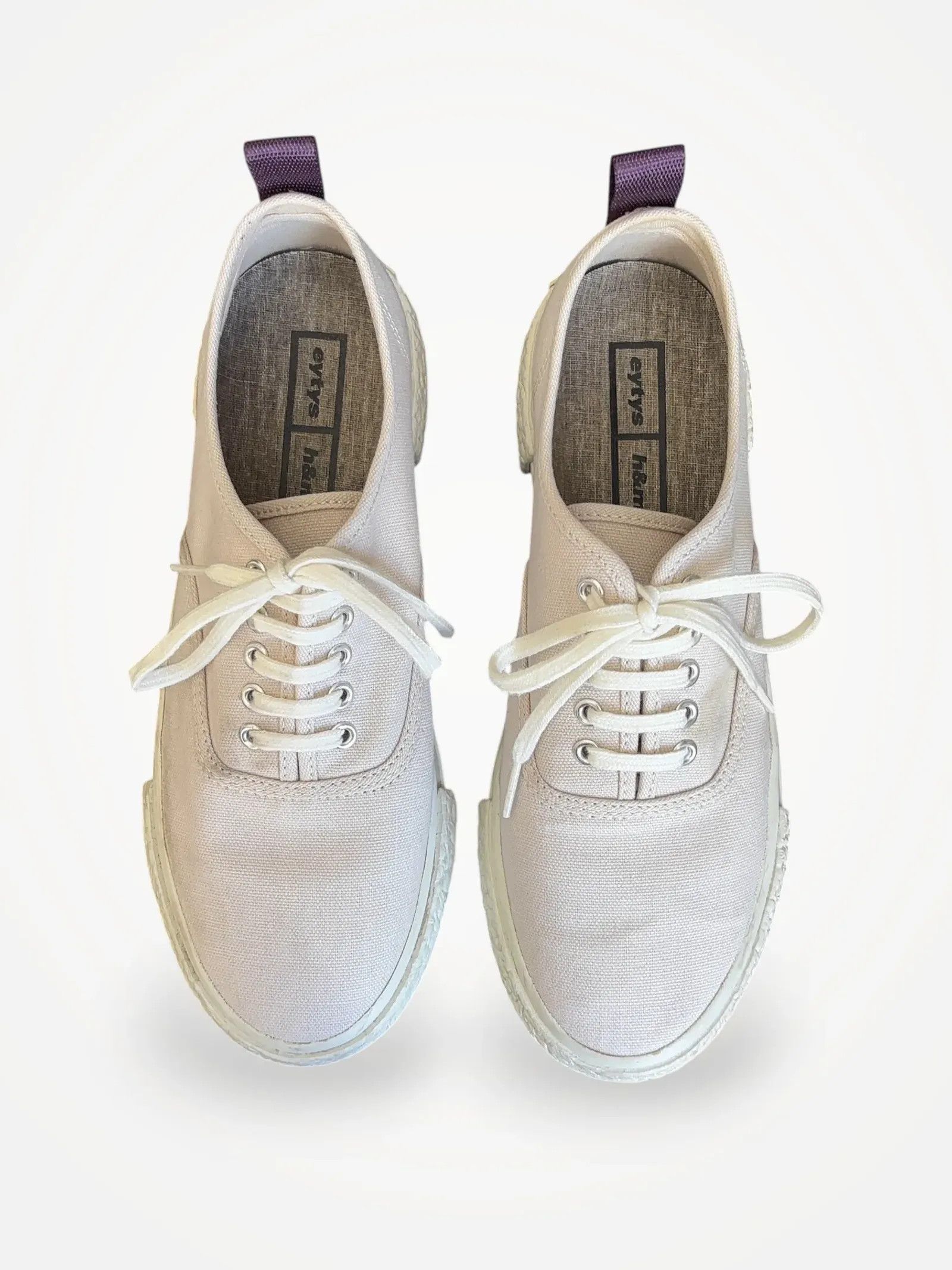 Eytys Eytys x H&M Mother Canvas White Sneakers Size US 9 / IT 39 - 1 Thumbnail