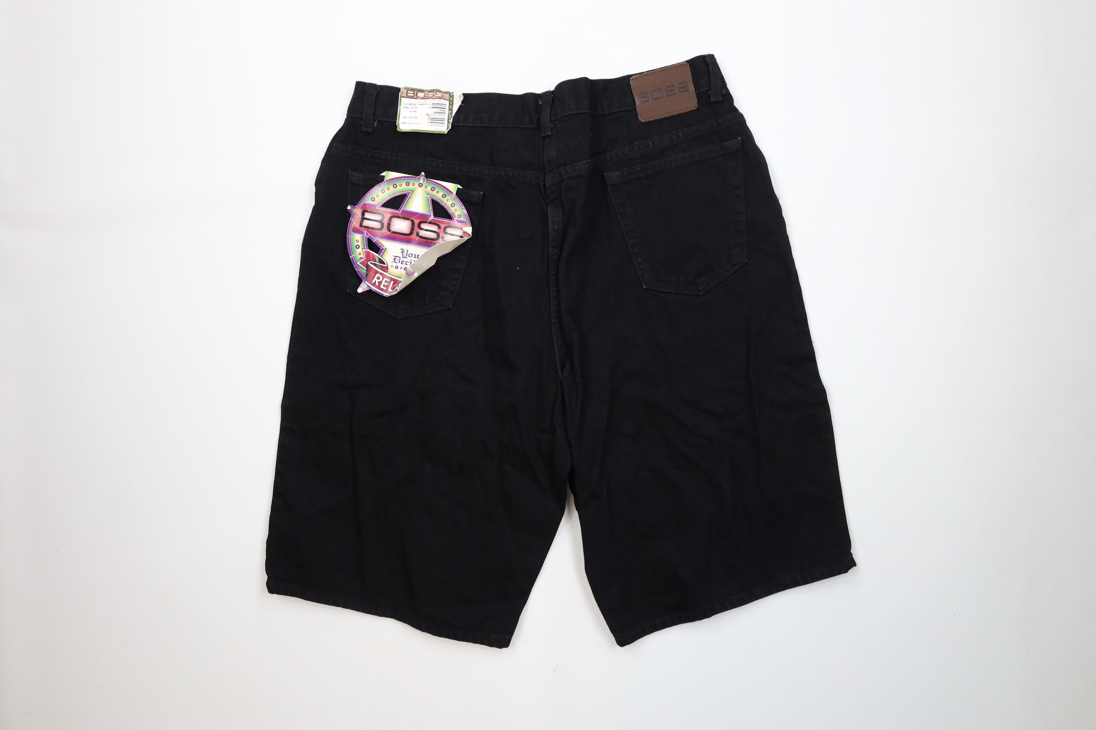 Vintage Deadstock Vintage 90s Boss Baggy Fit Denim Shorts Black USA Size US 40 / EU 56 - 10 Thumbnail