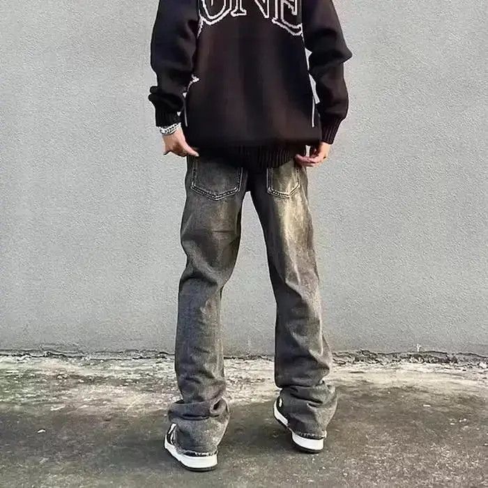 Japanese Brand Black Patchwork Skulls Embroidery Casual Denim Pants Size US 30 / EU 46 - 2 Thumbnail