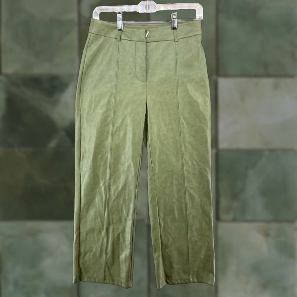 7 For All Mankind 7 For All Mankind Womens Pleather Pants Small Green Lined Size 28" / US 6 / IT 42 - 1 Thumbnail