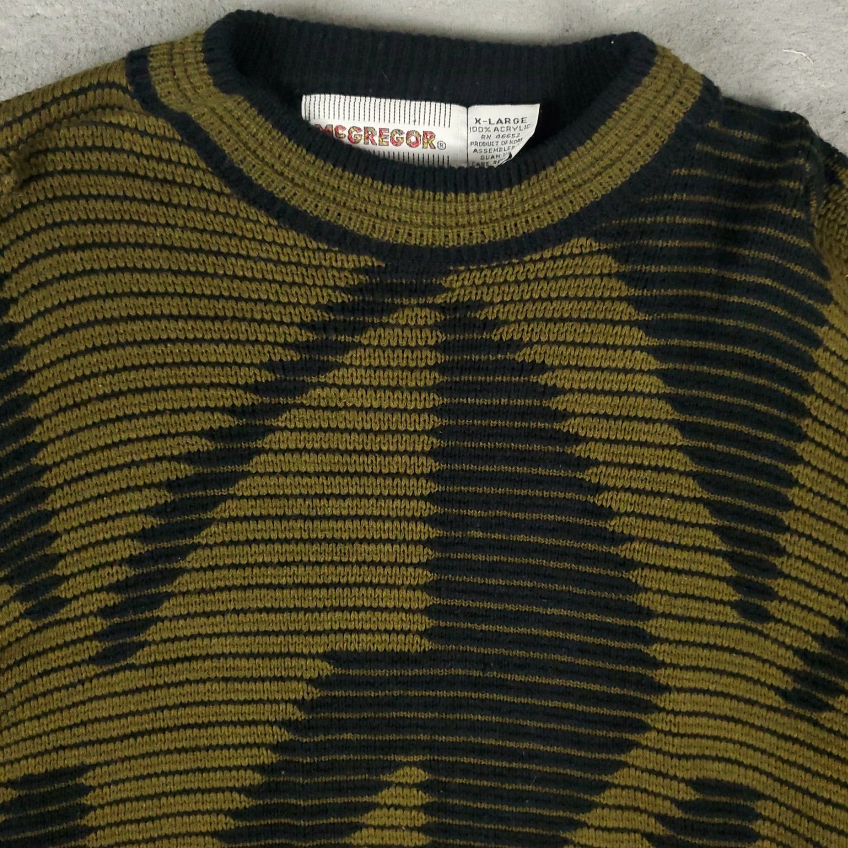 McGregor VINTAGE McGregor Sweater XL Brown Geometric Knit Crew Pullover Mens Size US XL / EU 56 / 4 - 2 Thumbnail